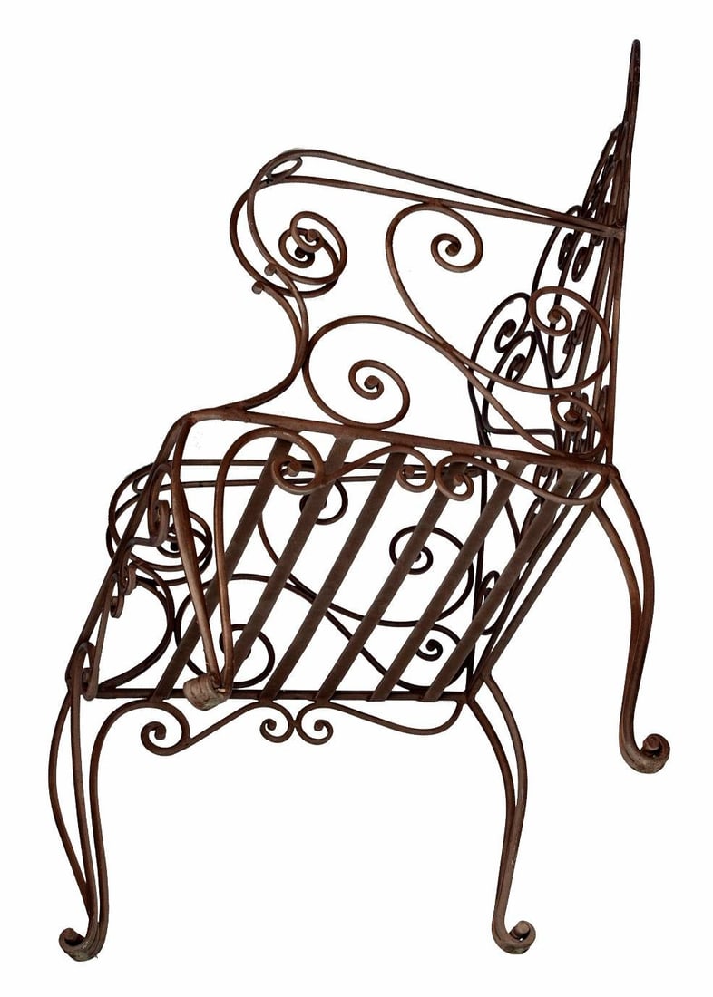 Vintage Wrought Iron Garden Chairs, Set/3 - 9