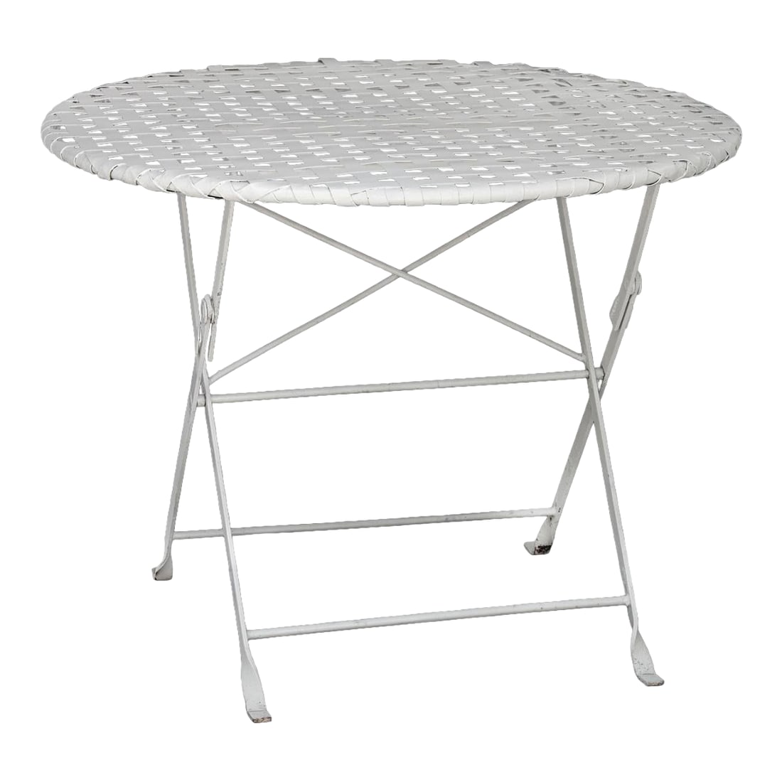 Antique Folding Garden Table W/Iron Lattice Top (1 of 8)