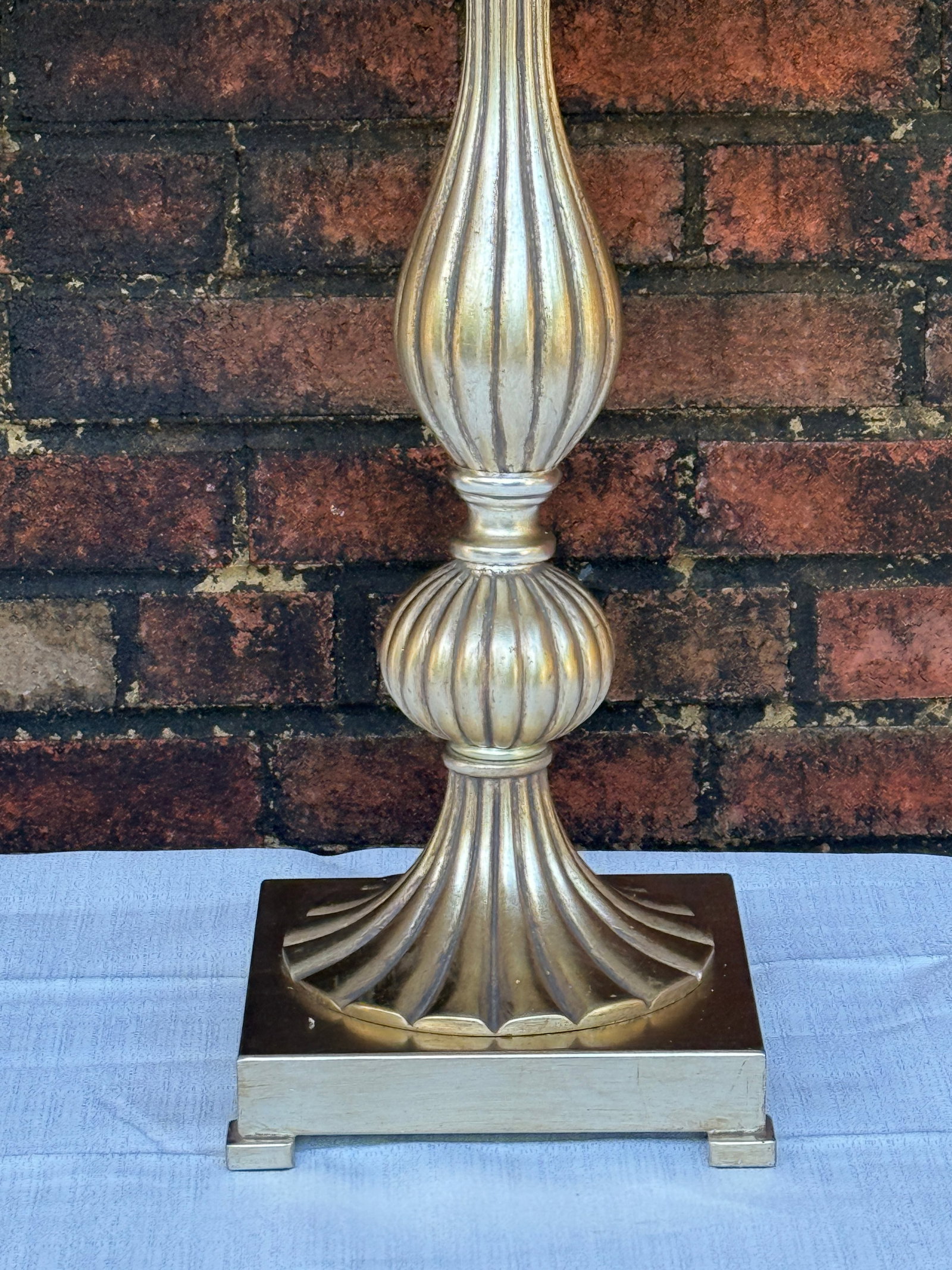 Vintage Palm Beach Regency Hand Gilt Table Lamps by Uttermost - A Pair - 7