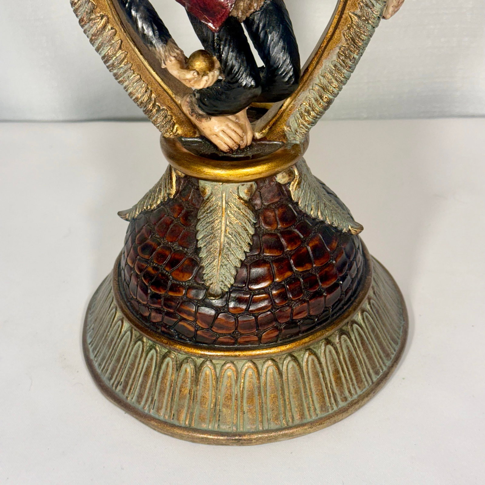 Vintage Hollywood Regency Singerie Bell Hop Monkey Table Lamp - 6