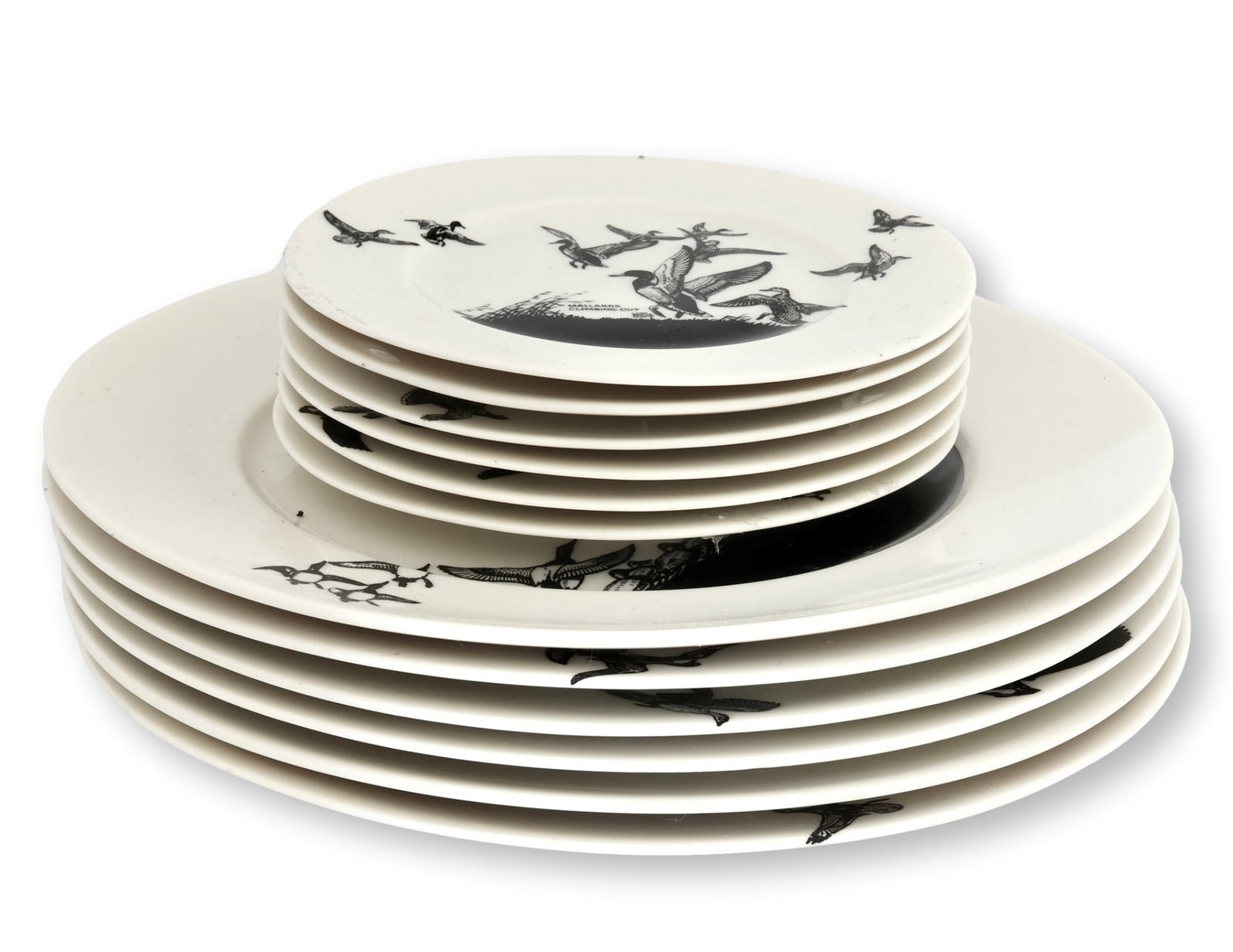 Mid 20th Century Lynn Bogue Hunt "Game Bird" Porcelain Plates, Service for 6 - 4