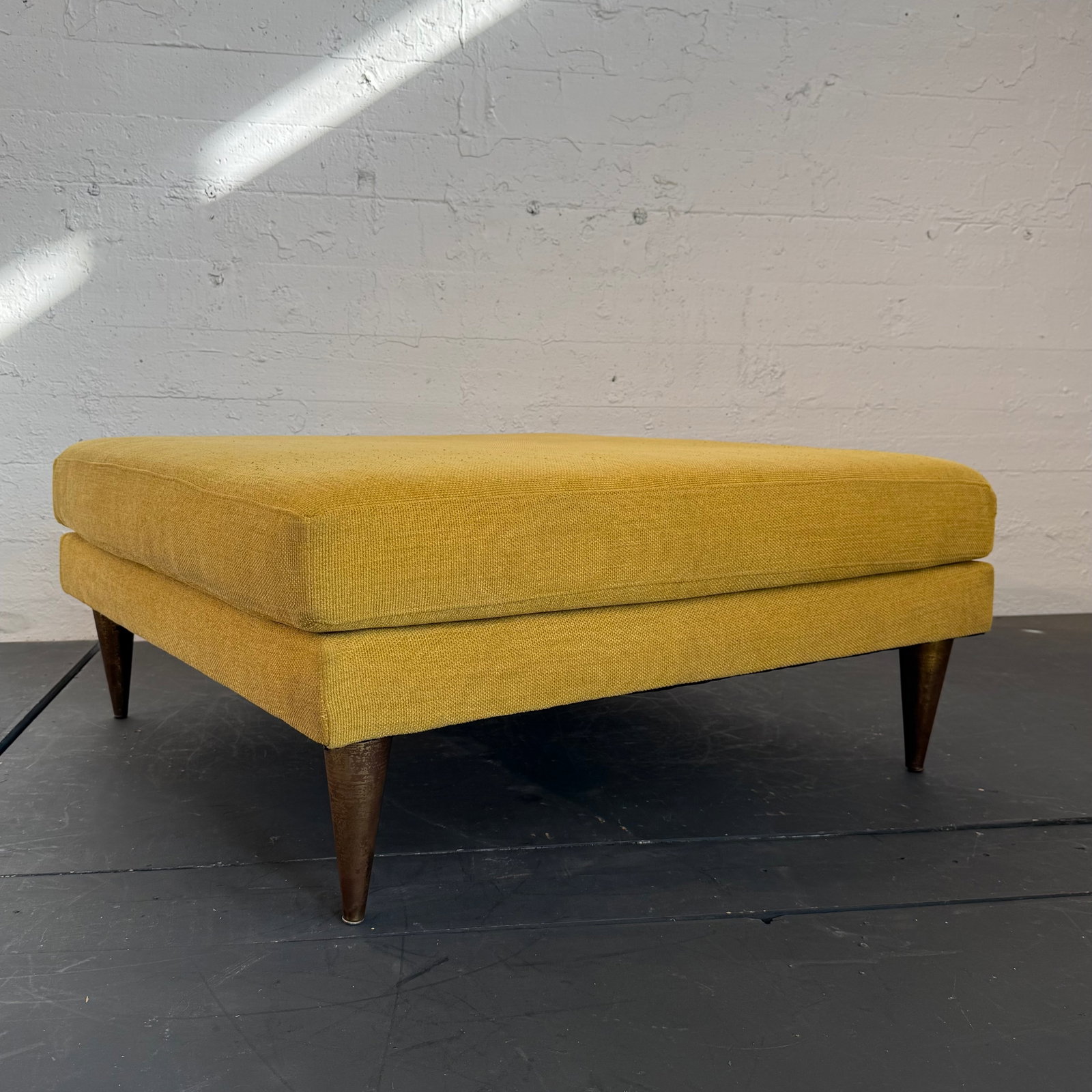 Mid-Century Modern Style Oversized Square Upholstered Ottoman - 2