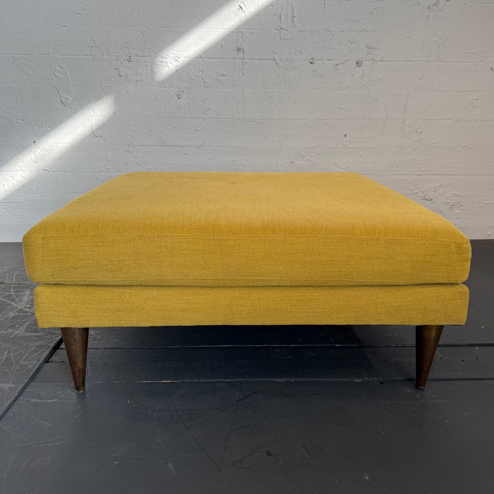 Mid-Century Modern Style Oversized Square Upholstered Ottoman - 3