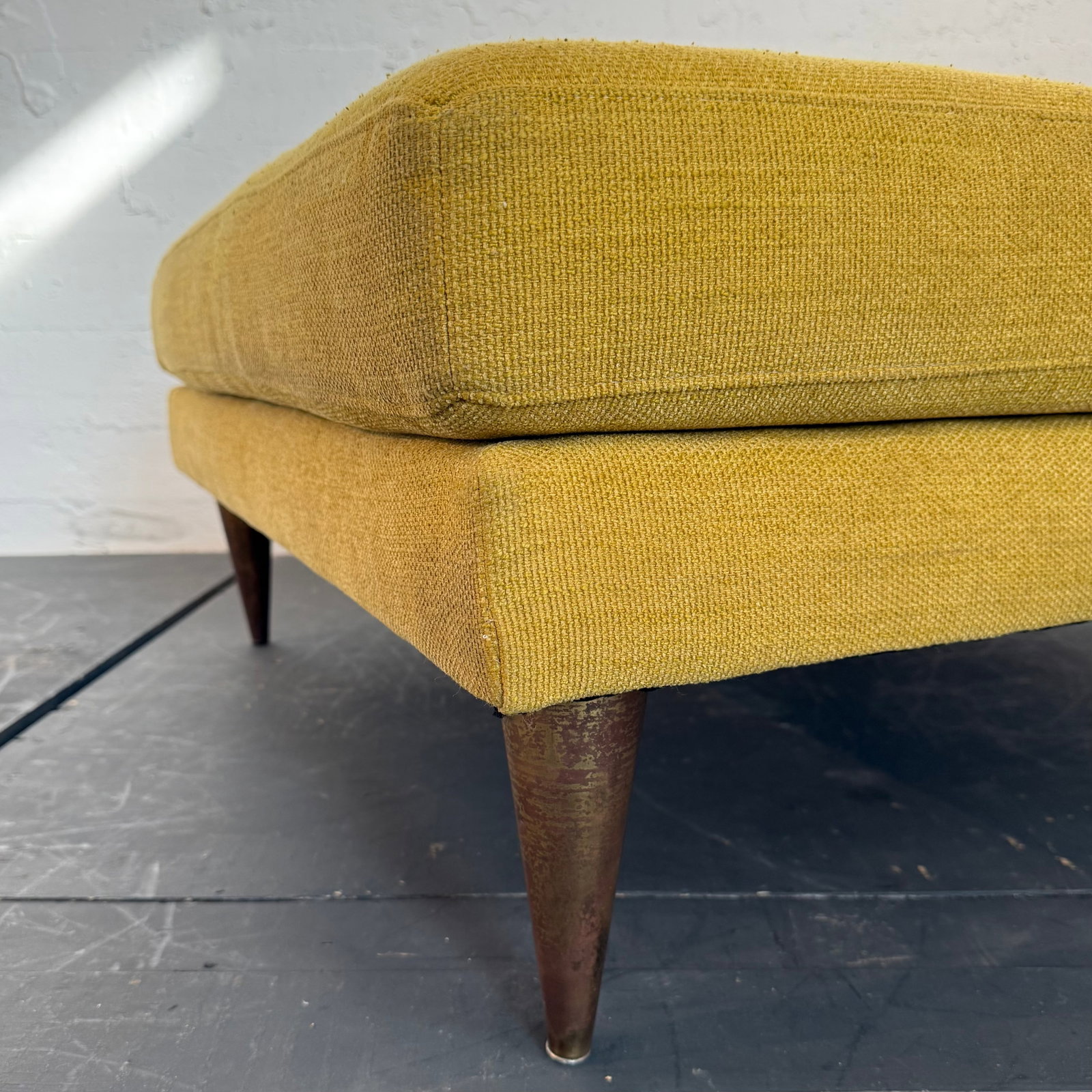 Mid-Century Modern Style Oversized Square Upholstered Ottoman - 4