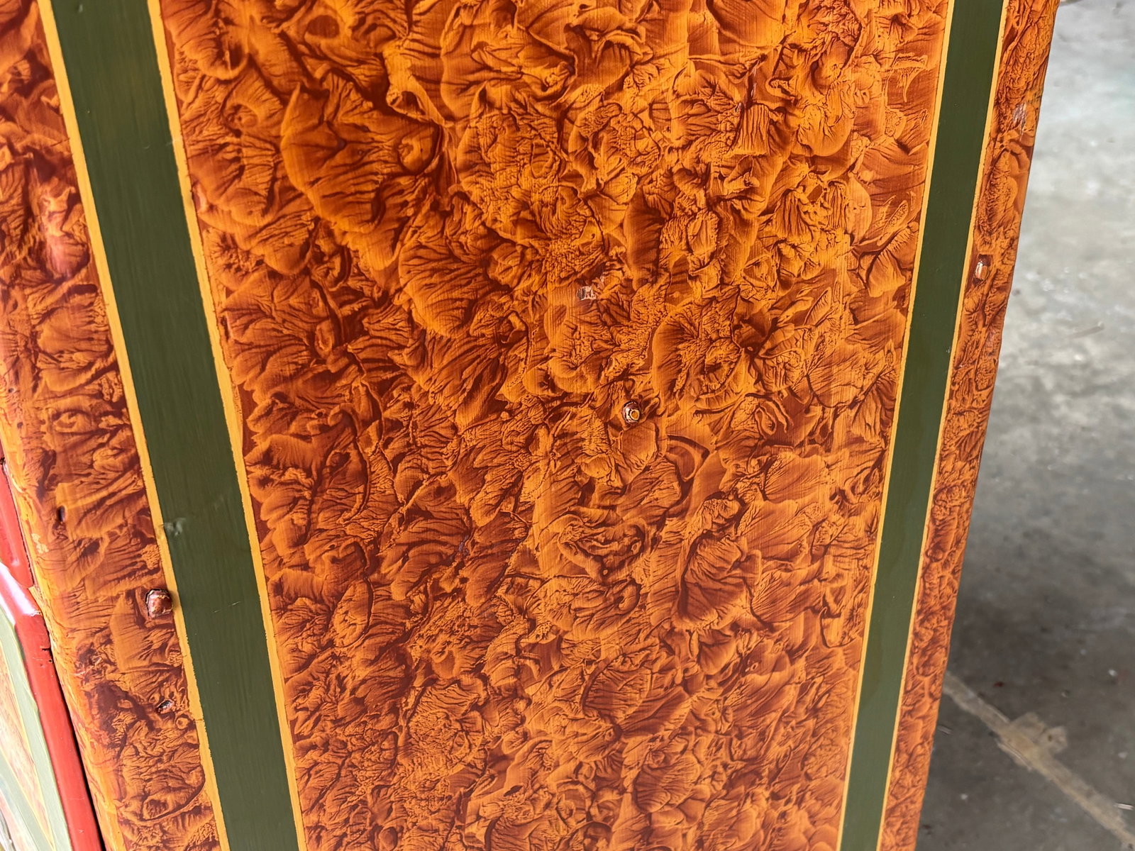 19th C. American Artisan Painted Mule Chest of Drawers - 16
