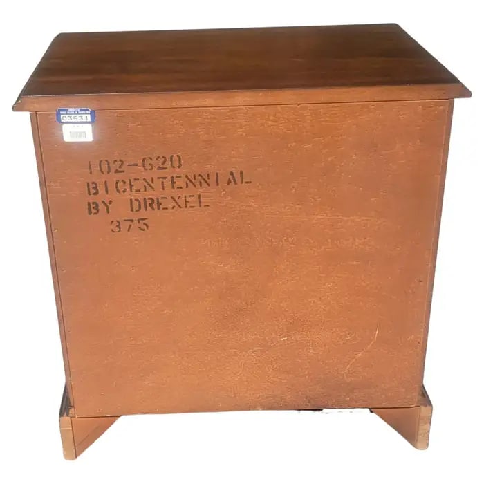 Drexel Bicentennial Chippendale Mahogany Four Drawers Bedside Chest of Drawers - Vintage Late 20th C - 5