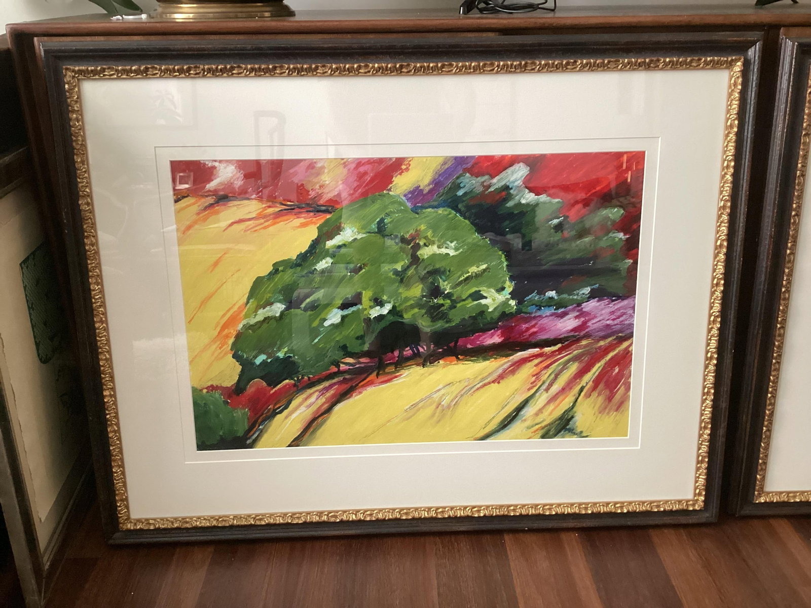 Pair of Susan R. Wilson Original Oilstick Landscapes "Ample Spaces" & "Spaces With River," Signed an - 2