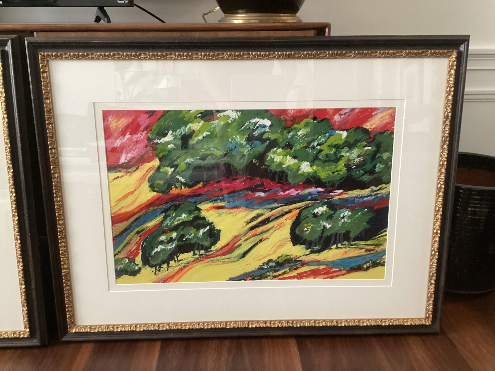 Pair of Susan R. Wilson Original Oilstick Landscapes "Ample Spaces" & "Spaces With River," Signed an - 3
