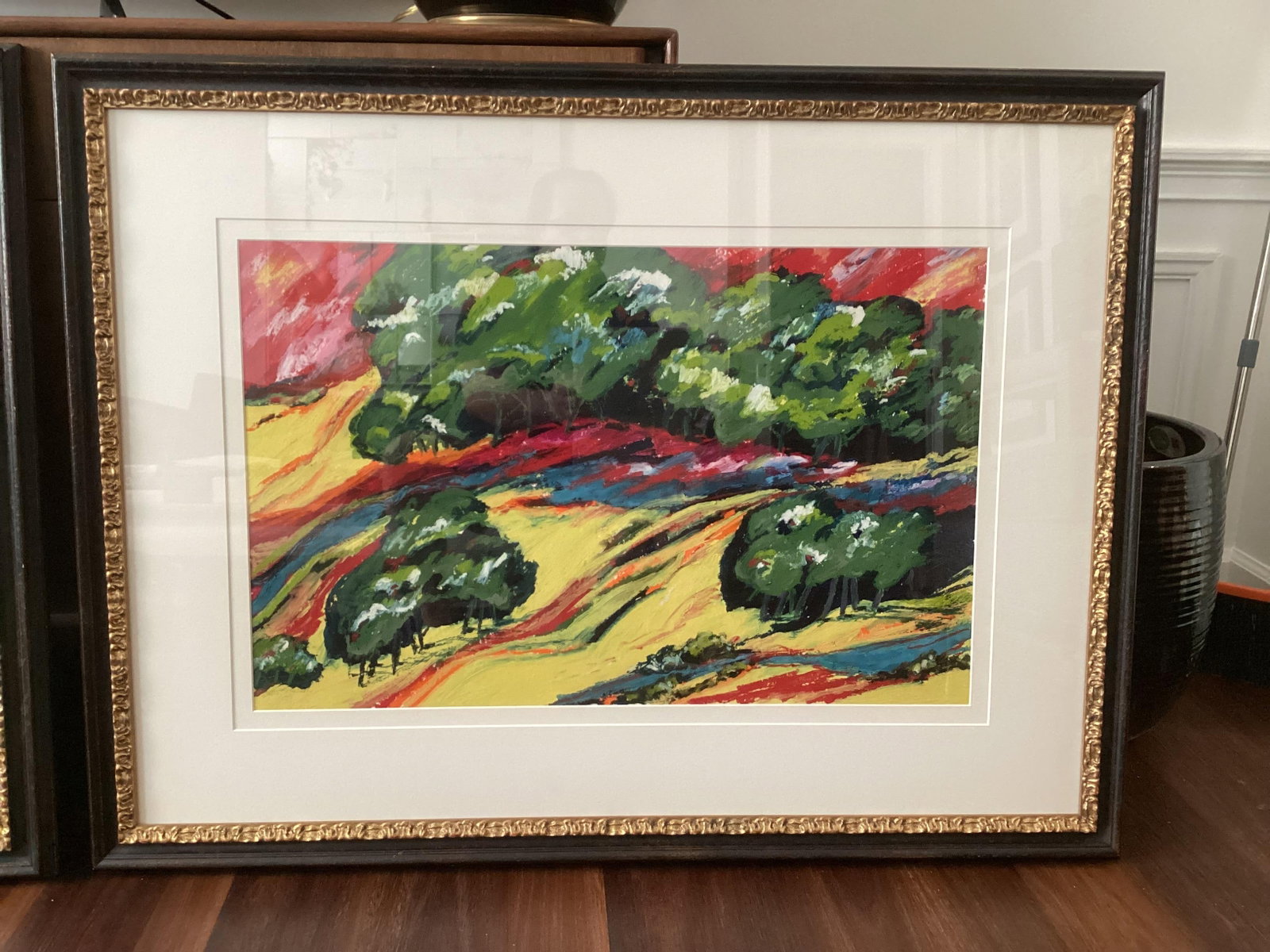 Pair of Susan R. Wilson Original Oilstick Landscapes "Ample Spaces" & "Spaces With River," Signed an - 9