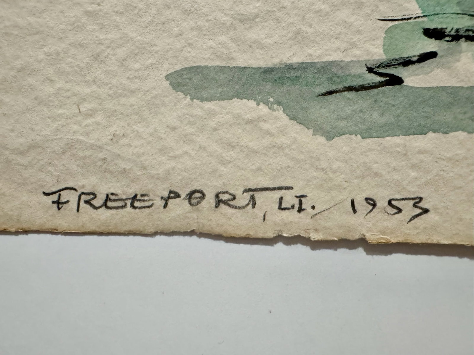 Henry Emil Salloch Original Watercolor on Paper Freeport, Long Island. 1953. - 4