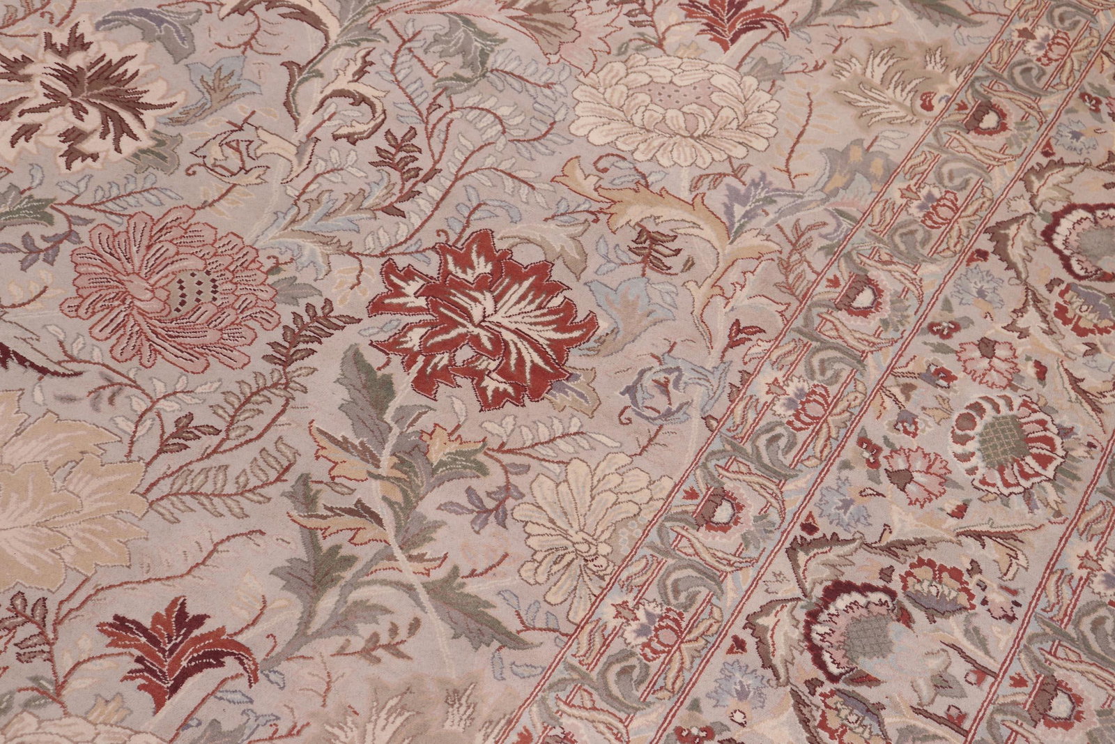 Shabby Chic Pak-Persian Gray/Gray Wool Rug - 9'0'' X 12'1'' - 5