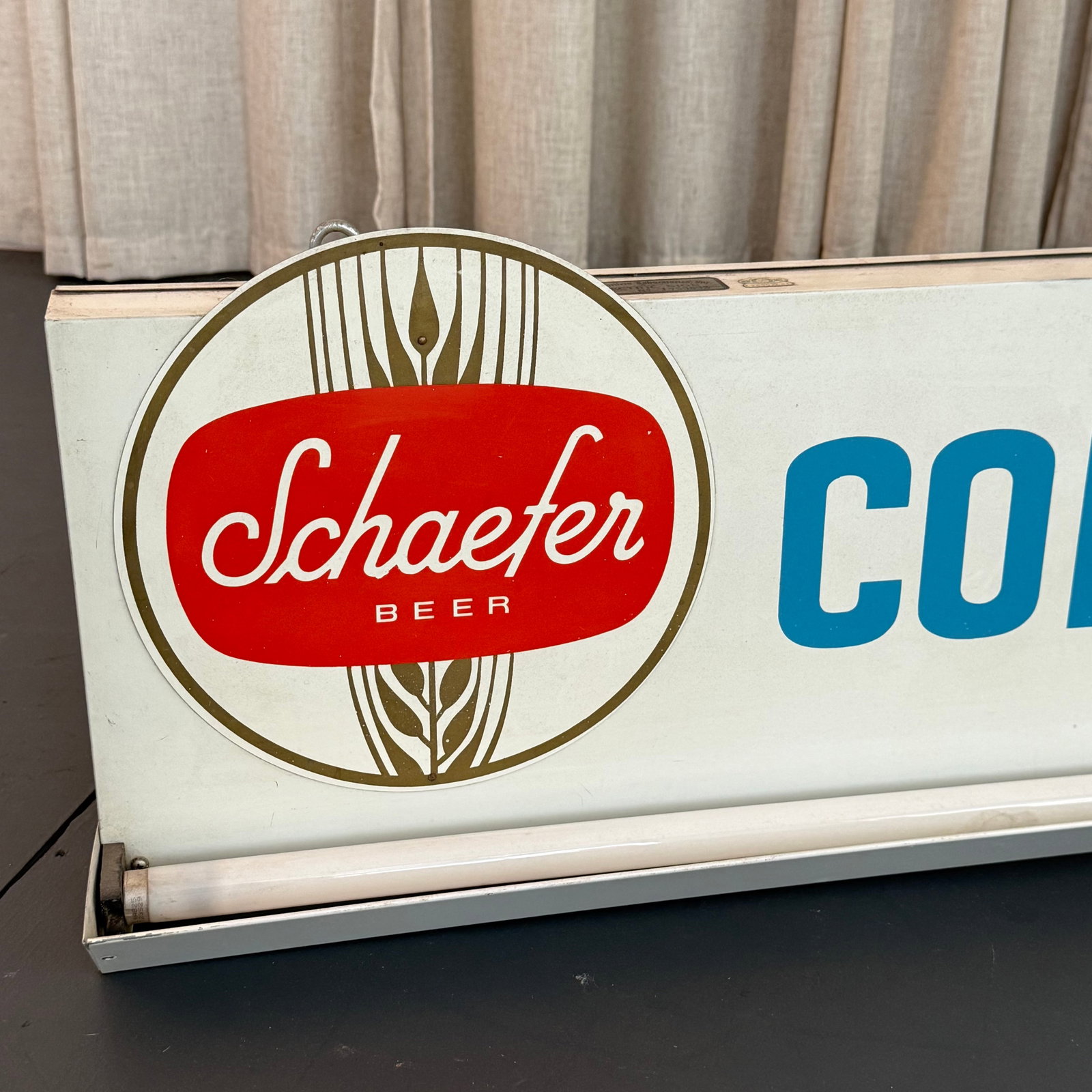 Mid 20th Century Schaefer "Cold Beer" Lit Wall Sign Clock - 5