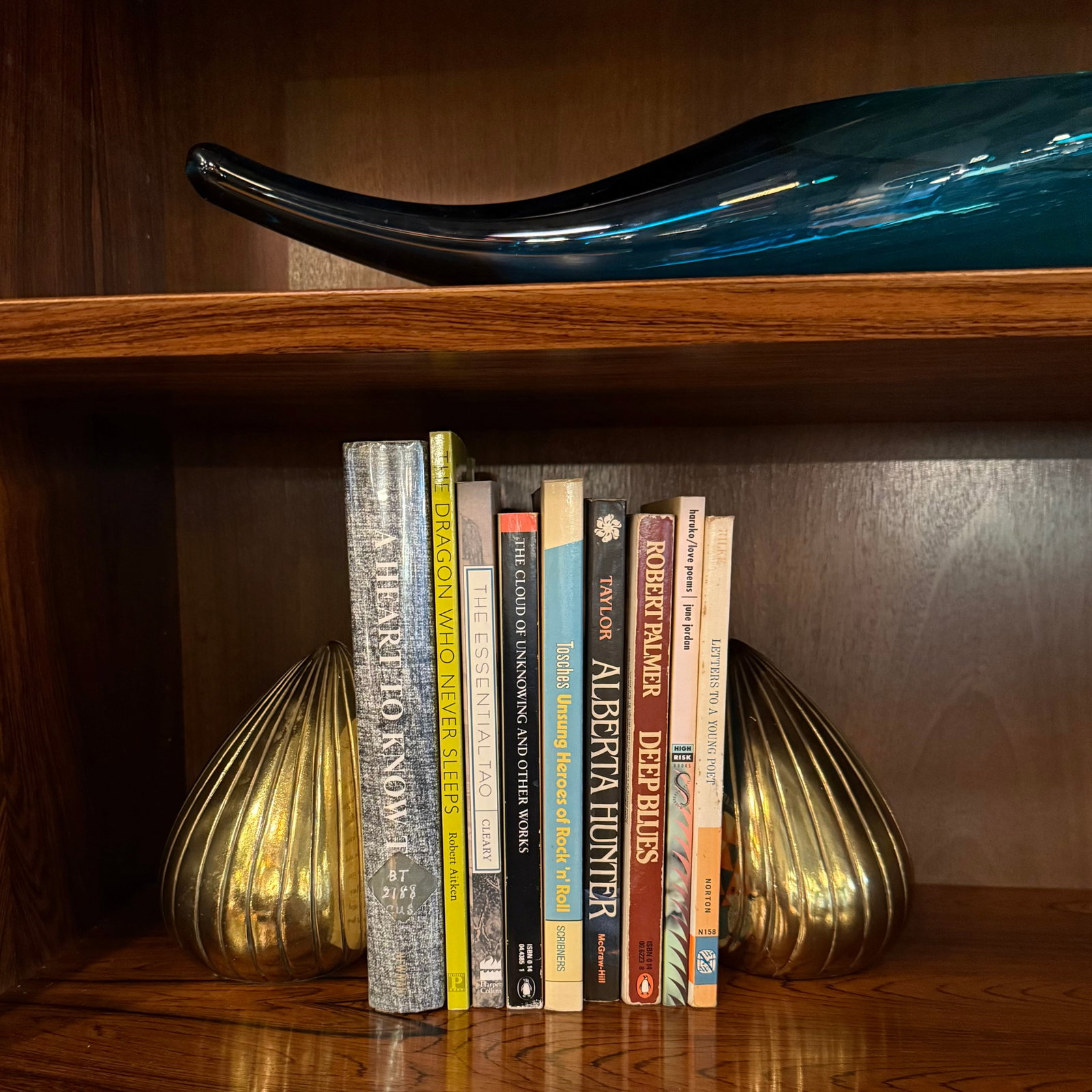 1960s Pair of Brass Teardrop Bookends by Ben Seibel for Jenfred Ware - 4