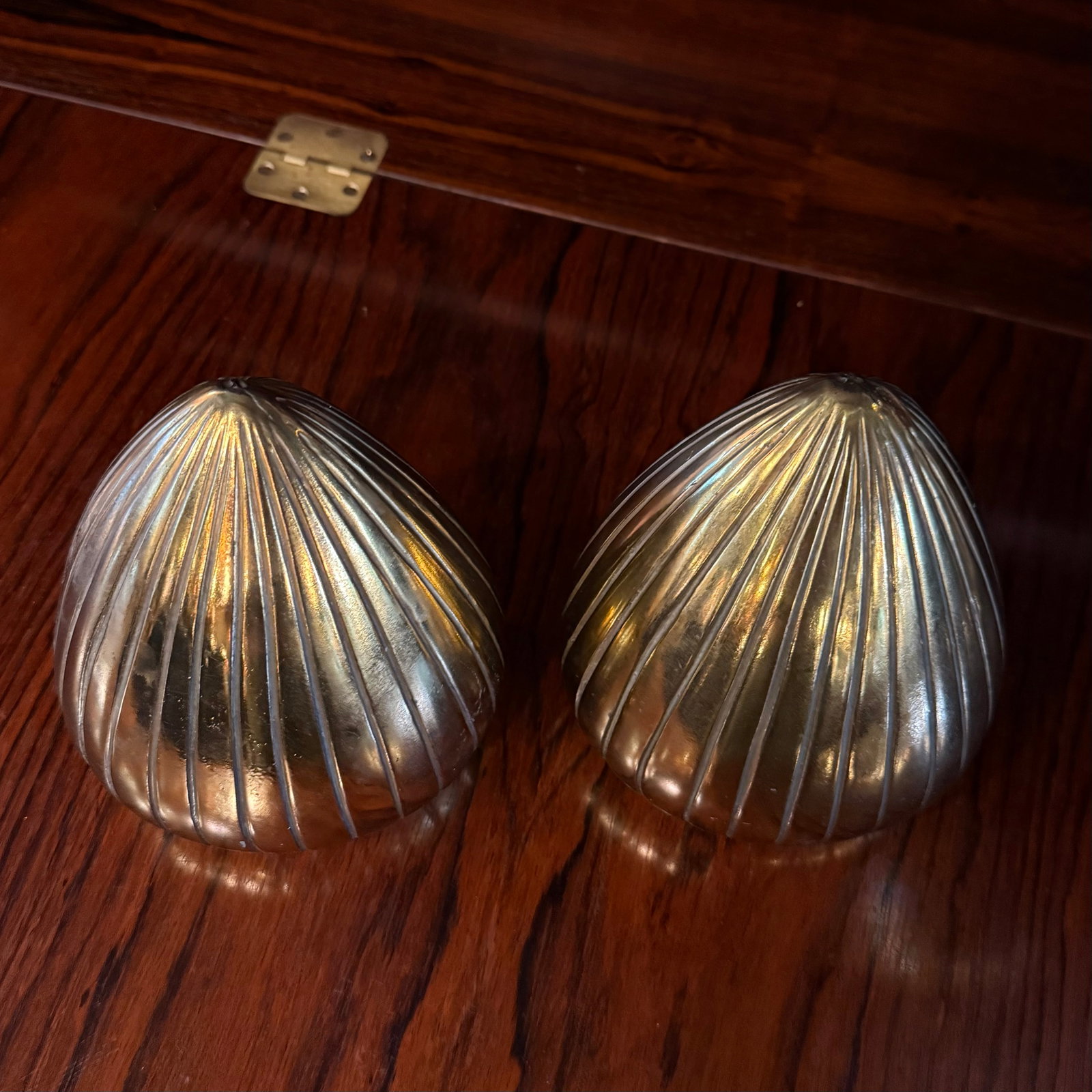 1960s Pair of Brass Teardrop Bookends by Ben Seibel for Jenfred Ware - 5