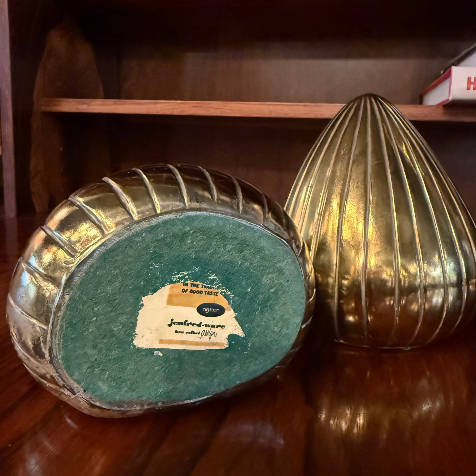 1960s Pair of Brass Teardrop Bookends by Ben Seibel for Jenfred Ware - 8