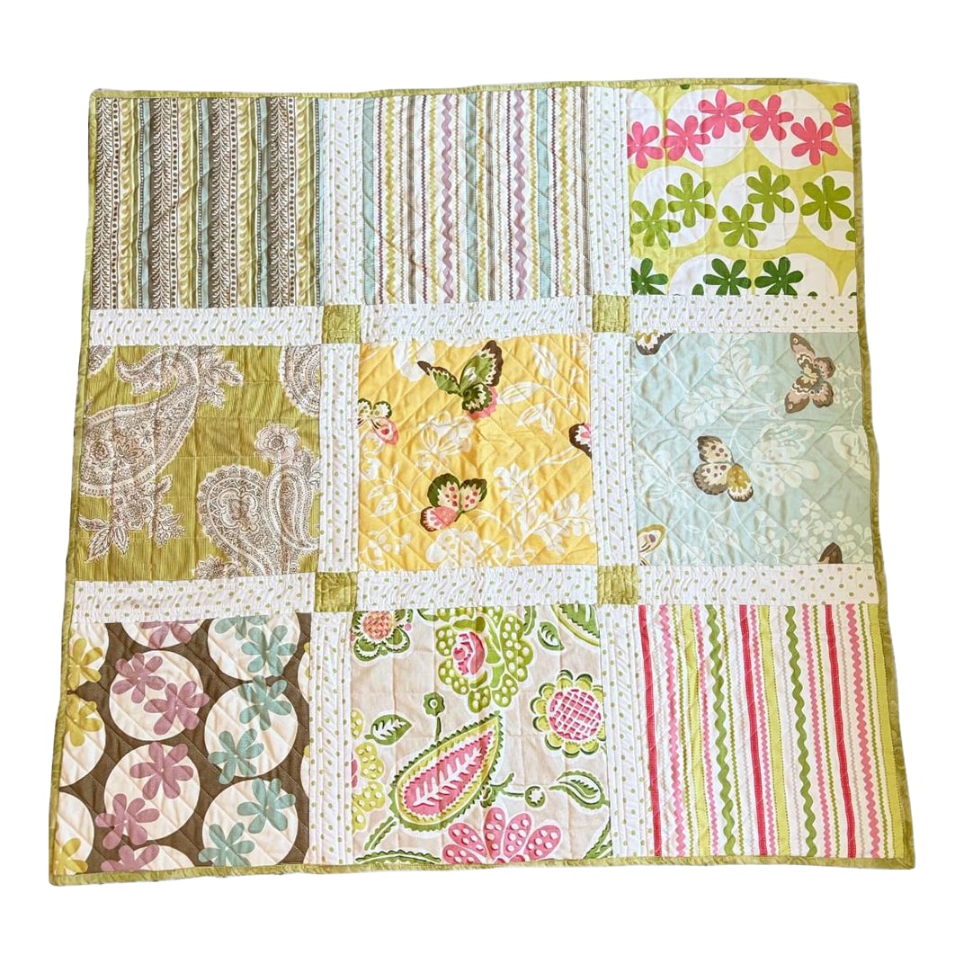 Vintage Piedmont Quilters Guild Garden Patchwork Quilt | Cottage Summer Throw (1 of 7)