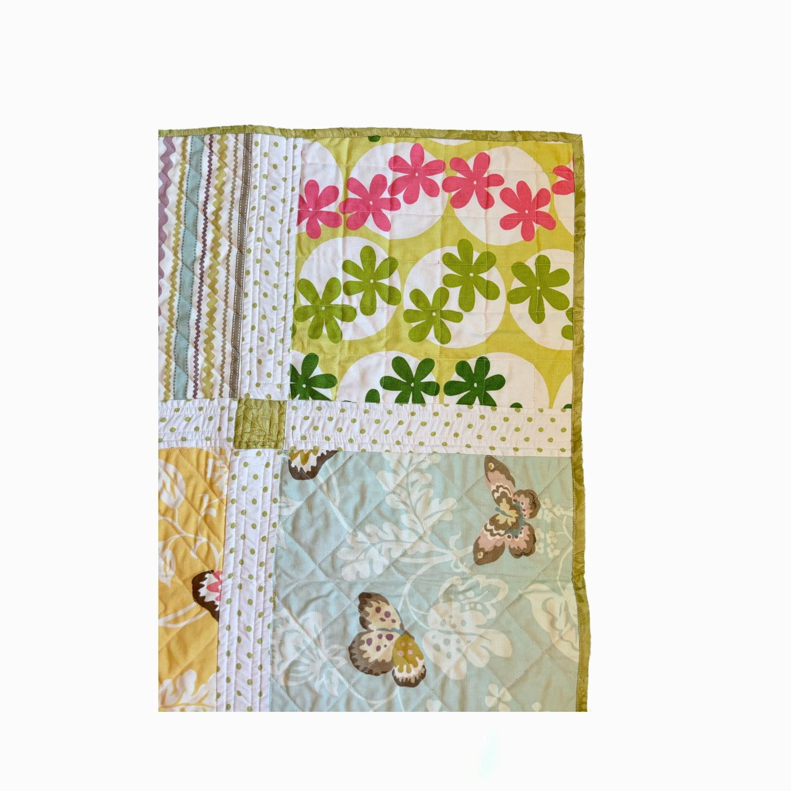 Vintage Piedmont Quilters Guild Garden Patchwork Quilt | Cottage Summer Throw - 5