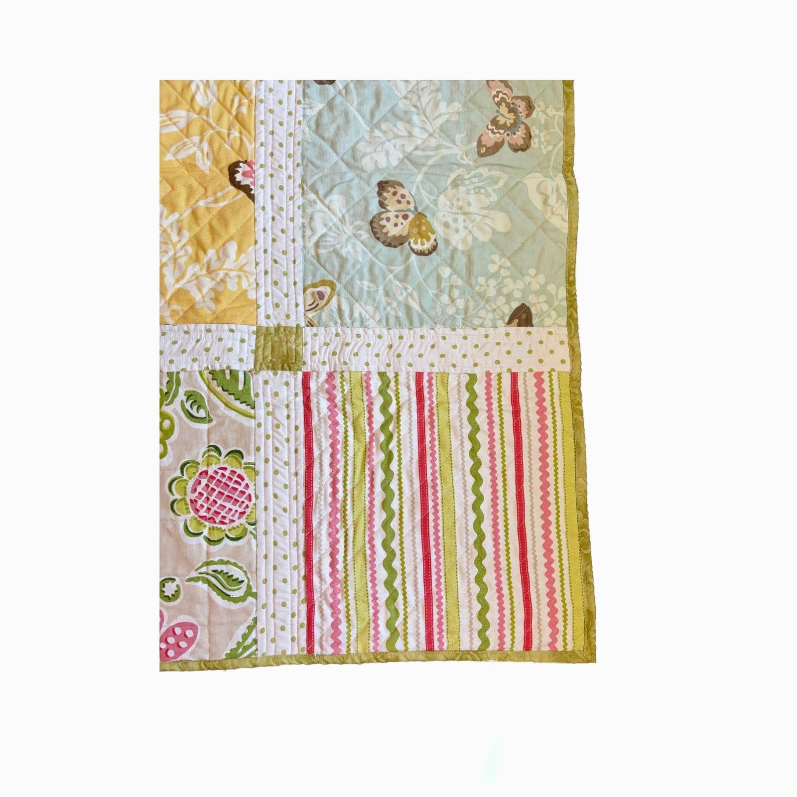 Vintage Piedmont Quilters Guild Garden Patchwork Quilt | Cottage Summer Throw - 6