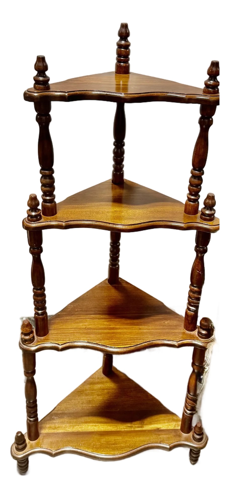 Vintage Wood Corner Stand (1 of 6)