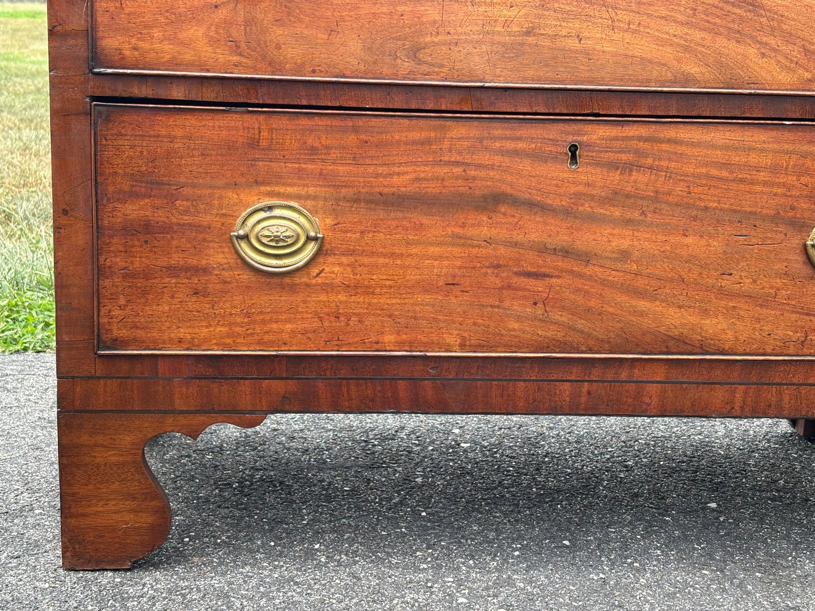 Mid 19th C. English "Two Over Three" Chest of Drawers - Highly Detailed, Original Brasses - 7
