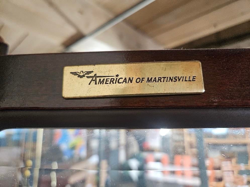 American of Martinsville Chinoiserie Asian-Style Curio Display Cabinet - 4