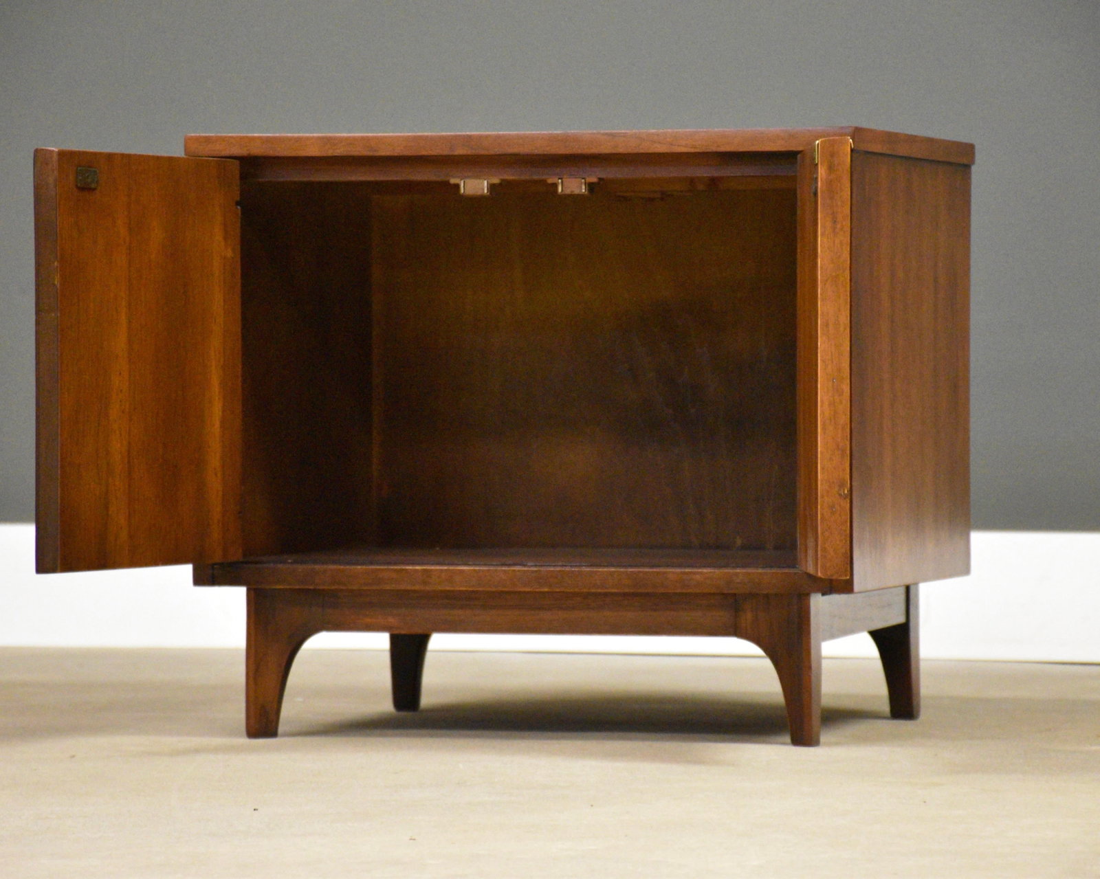 1960s Refinished Broyhill Brasilia Walnut Nightstand - 3