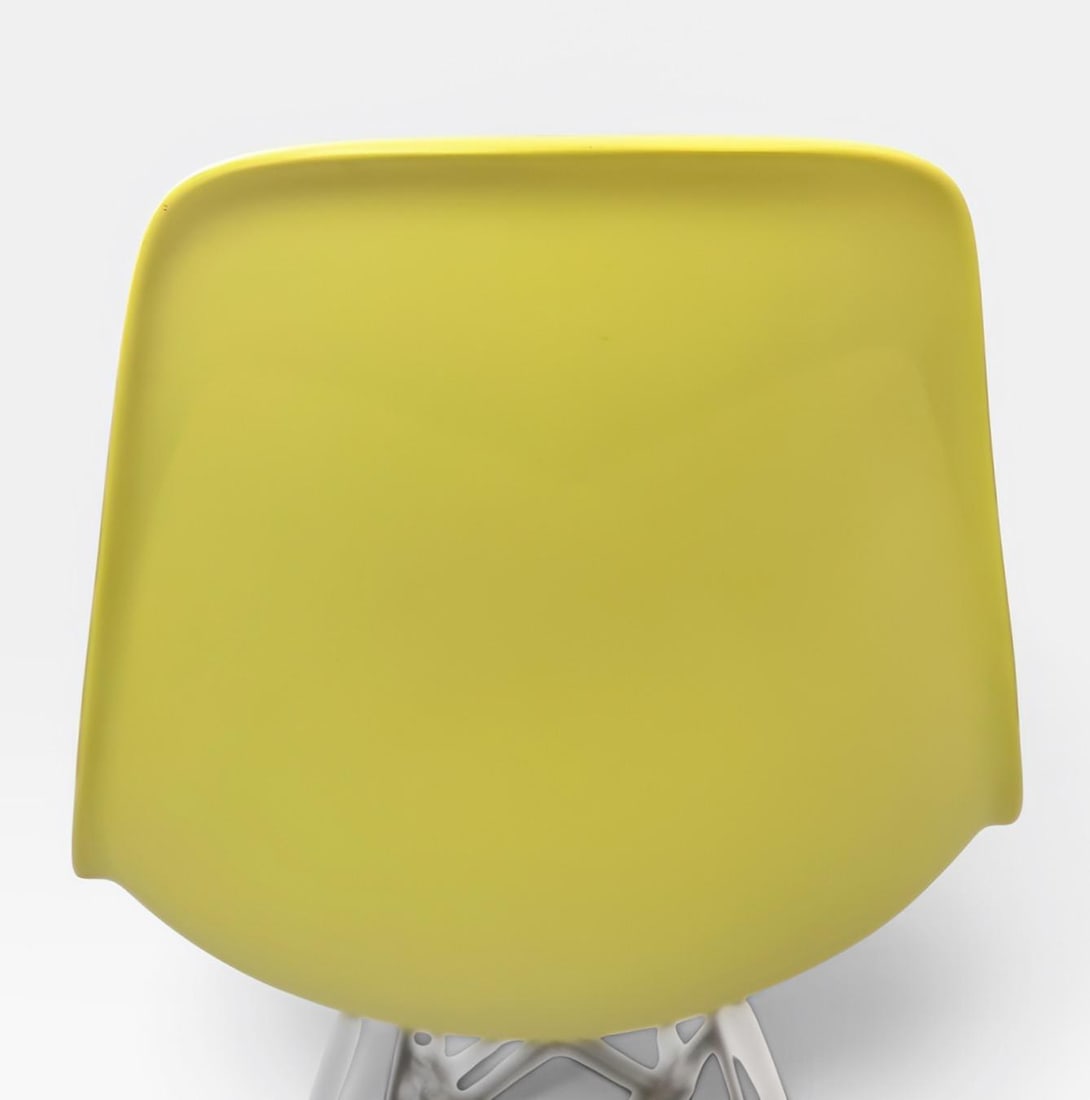 Pair of Eames Molded Plastic Side Chairs (Dsr) for Herman Miller - Lime Green - 9