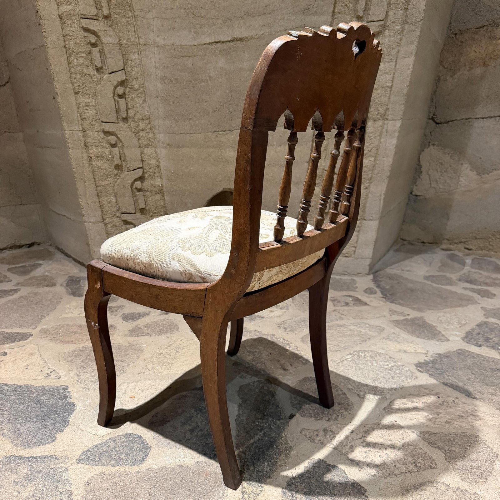 Thomas Day Style Antique Victorian Carved Wood Side Parlor Chair - 4