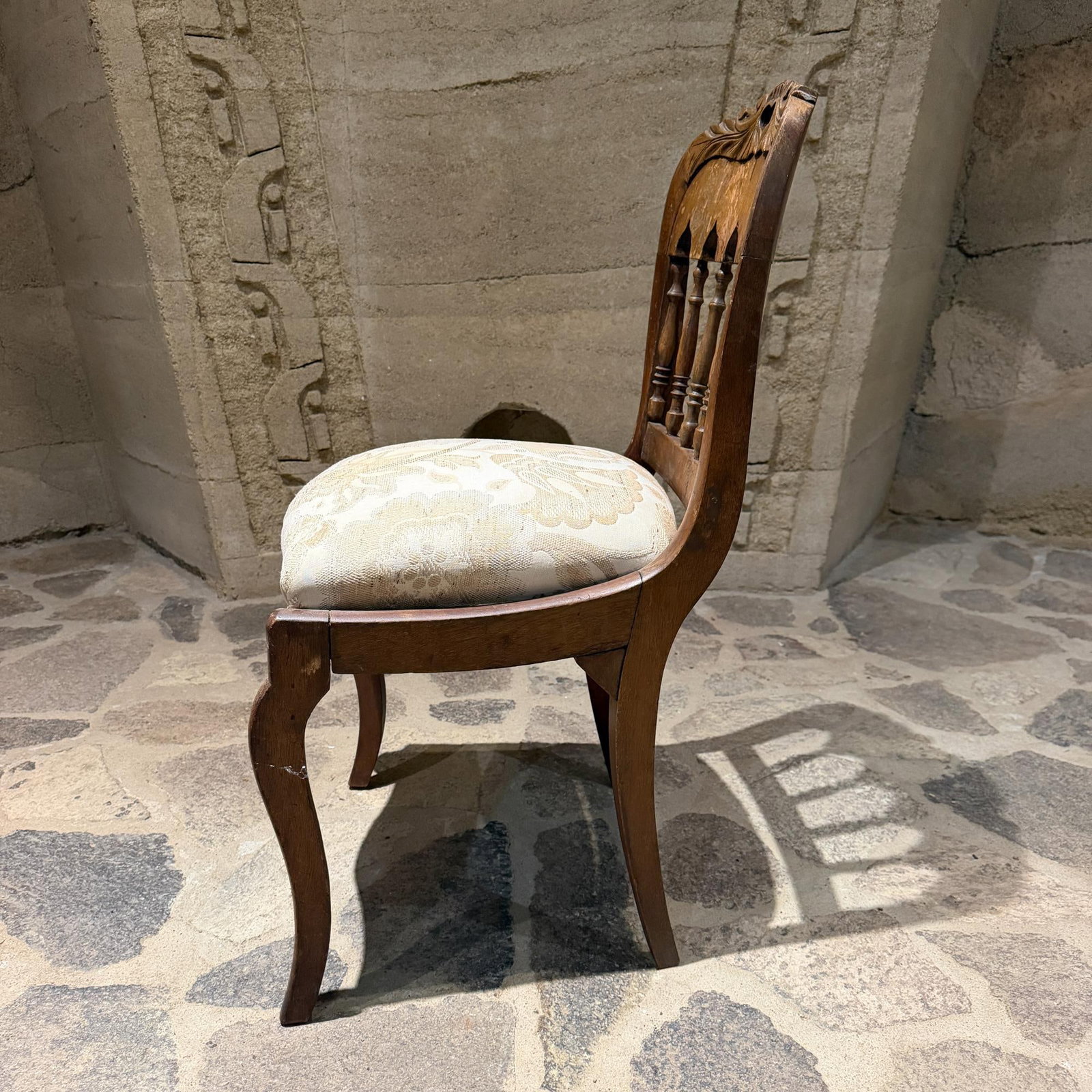 Thomas Day Style Antique Victorian Carved Wood Side Parlor Chair - 5