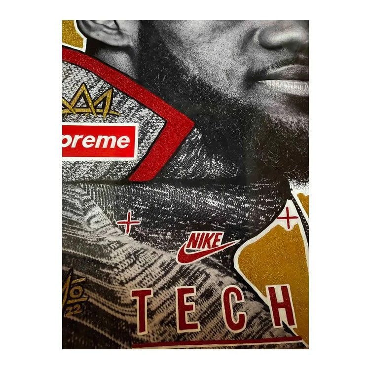 LeBron James - "King James" on Stadium-Hung Nike Banner, Original Art by Mike Mozart (MiMo) - 6