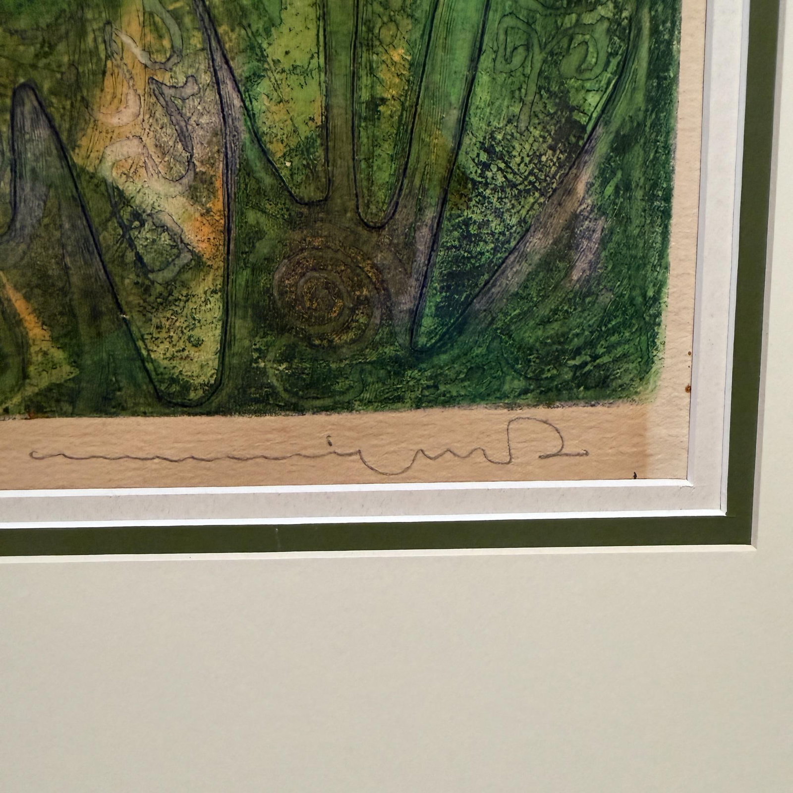 Original Abstract Etching Titled & Signed in Pencil Mid-Century Modern - 7