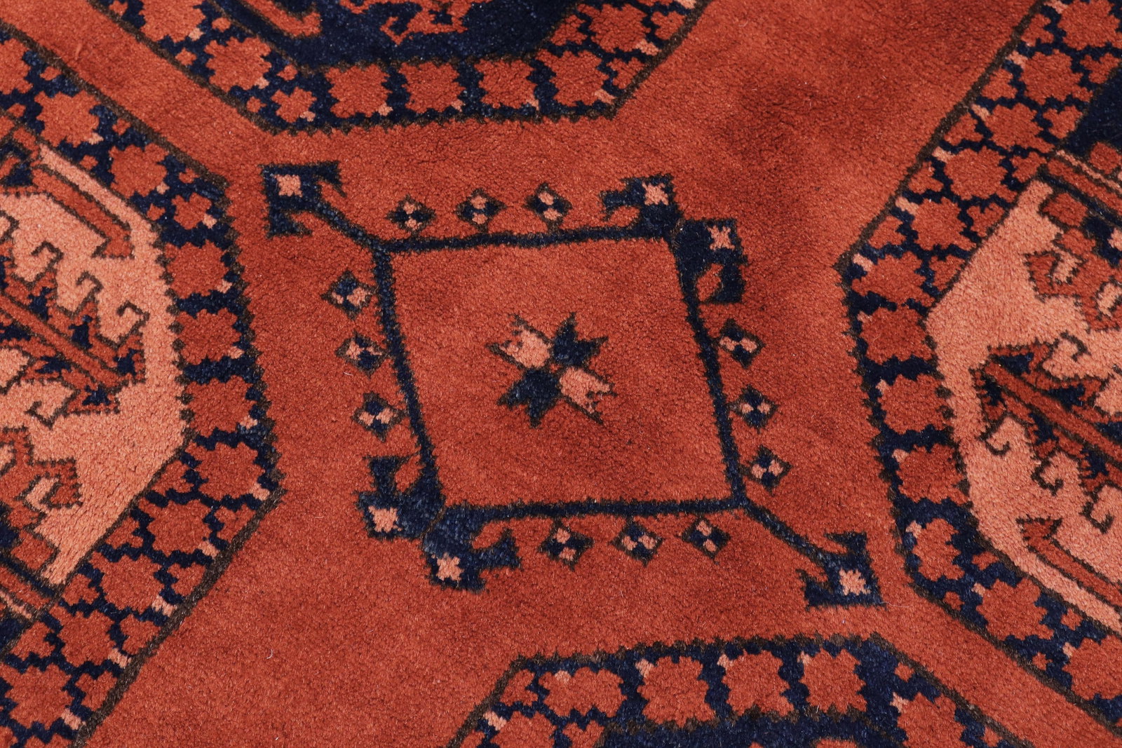 Tribal Kargahi Rust/Blue Wool Rug - 6'11'' X 10'2'' - 4