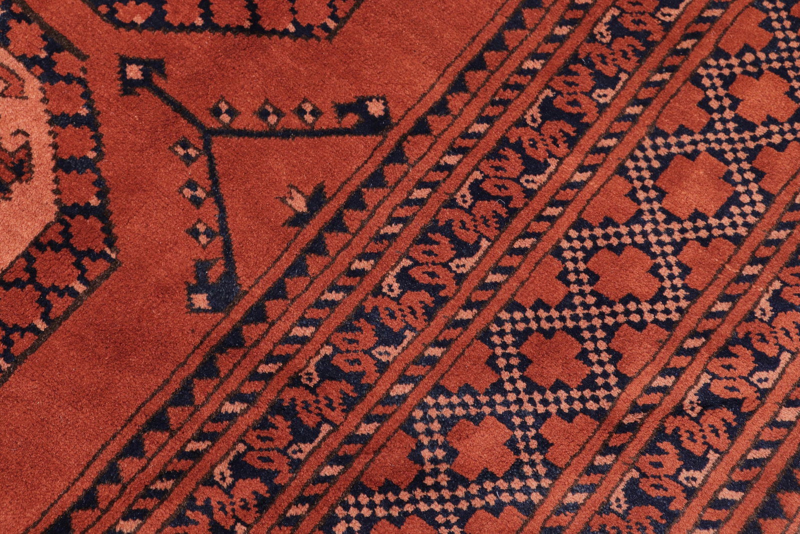 Tribal Kargahi Rust/Blue Wool Rug - 6'11'' X 10'2'' - 5