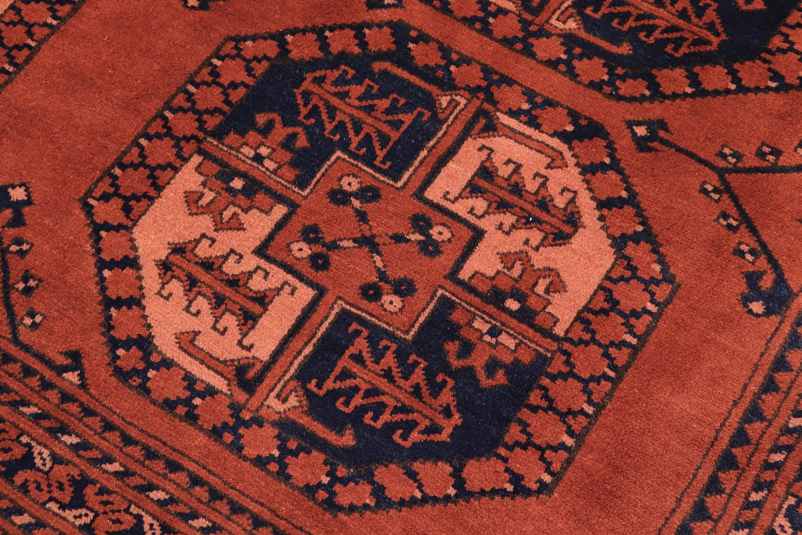 Tribal Kargahi Rust/Blue Wool Rug - 6'11'' X 10'2'' - 6