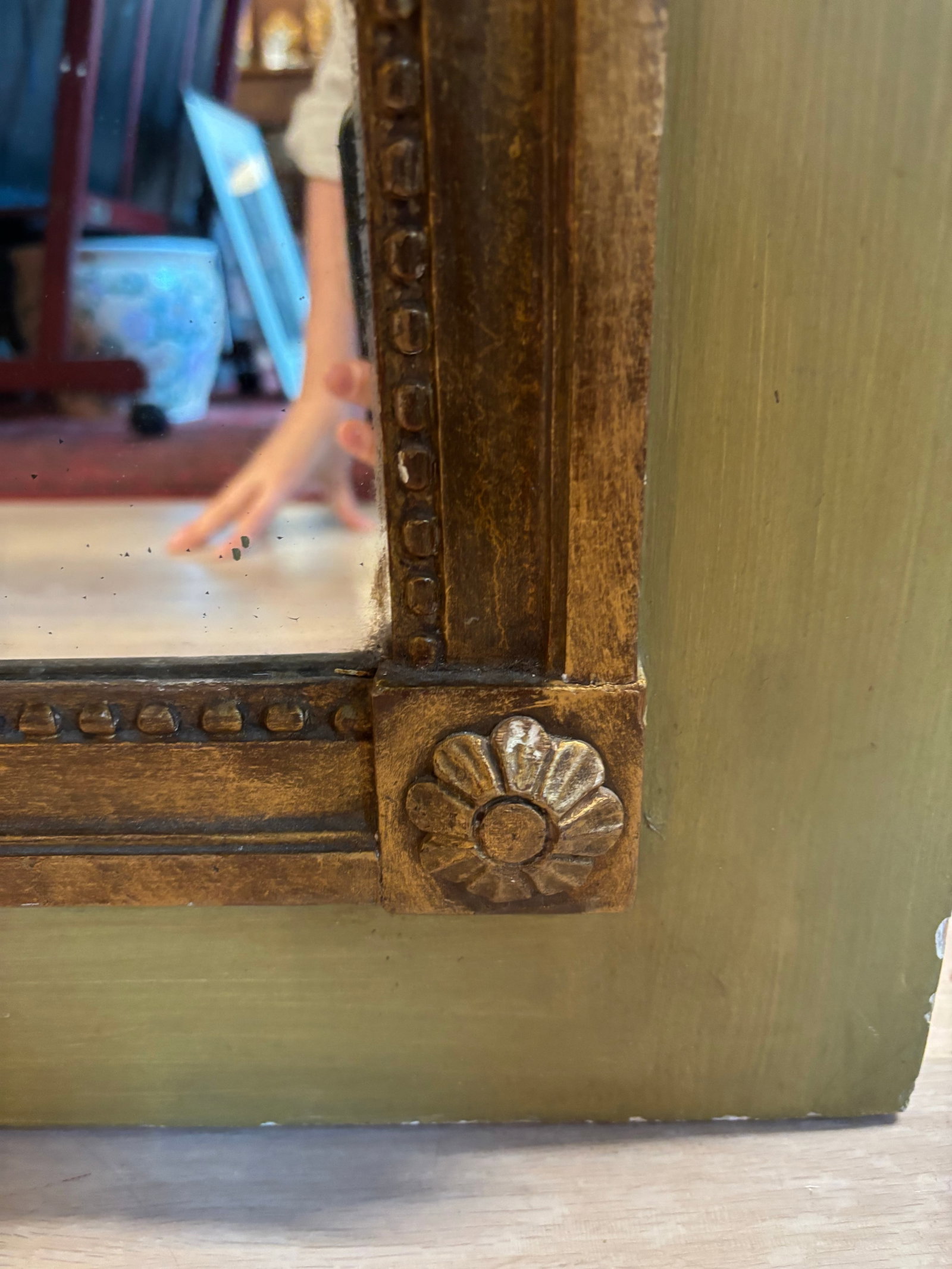 19th Century French Napoleon III Trumeau Mirror With Aesop's "The Fox and the Grapes" Oil Painting, - 5