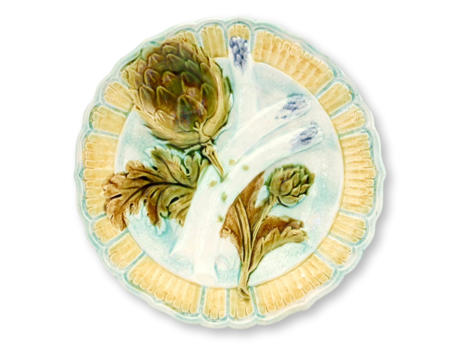 French Artichoke and Asparagus Plates, Set of 6 - 5