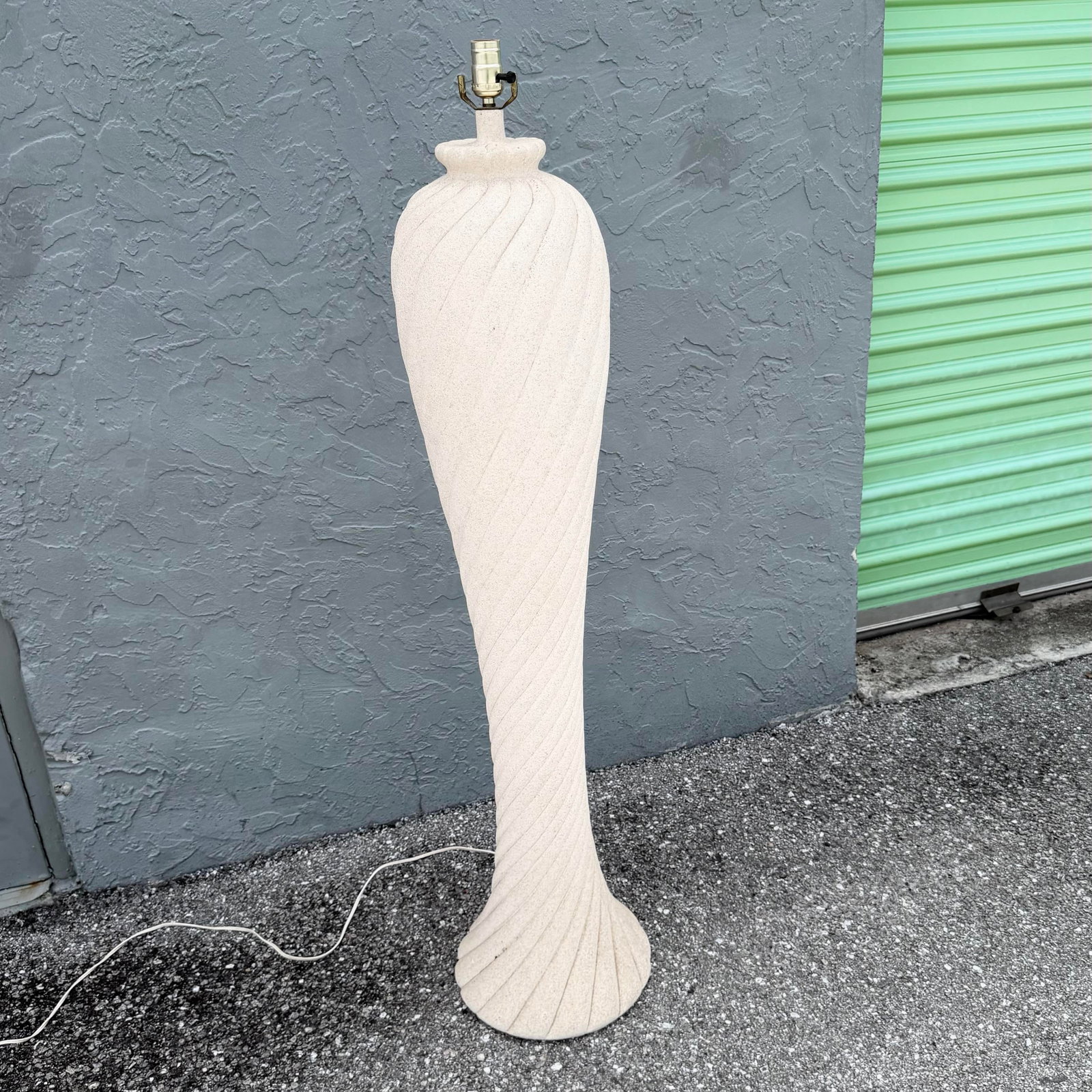Postmodern Pink and Green Speckled Swirl Floor Lamp - 2