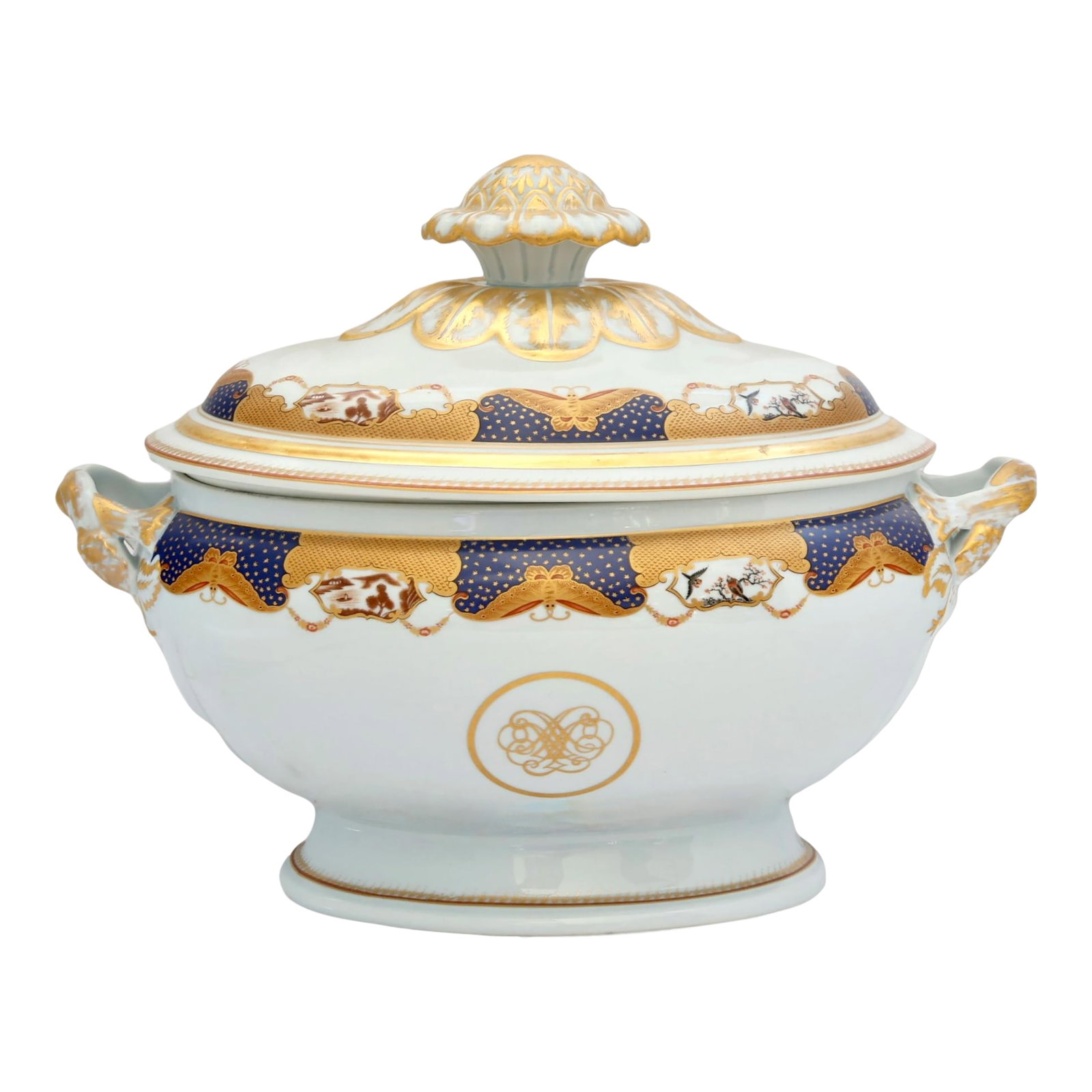 Late 20th Century Mottahedeh "Golden Butterfly" Tureen, Nelson Rockefeller Collection (1 of 8)