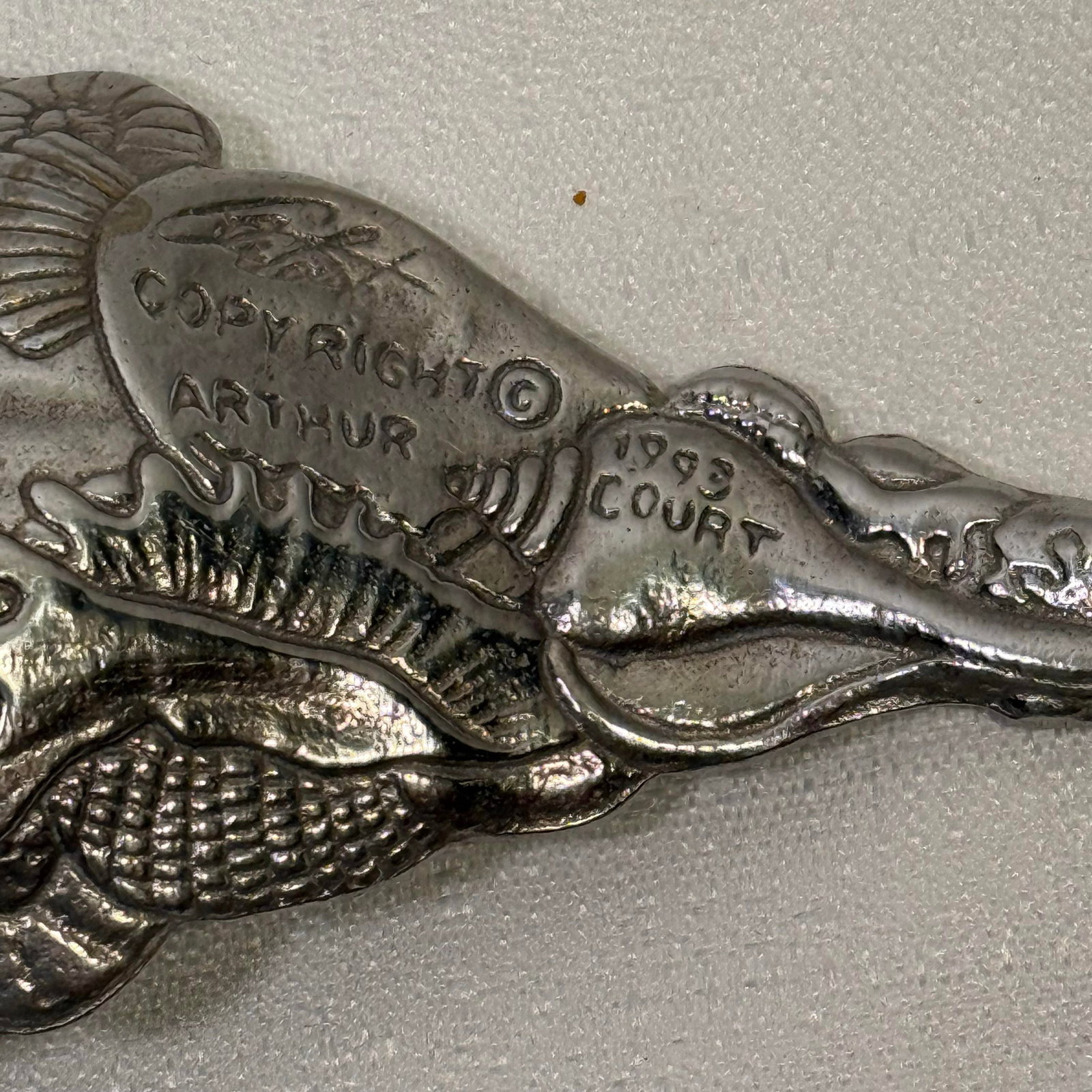 Vintage 1993 Arthur Court Marine Life Shell Salad Servers - Pair - 7
