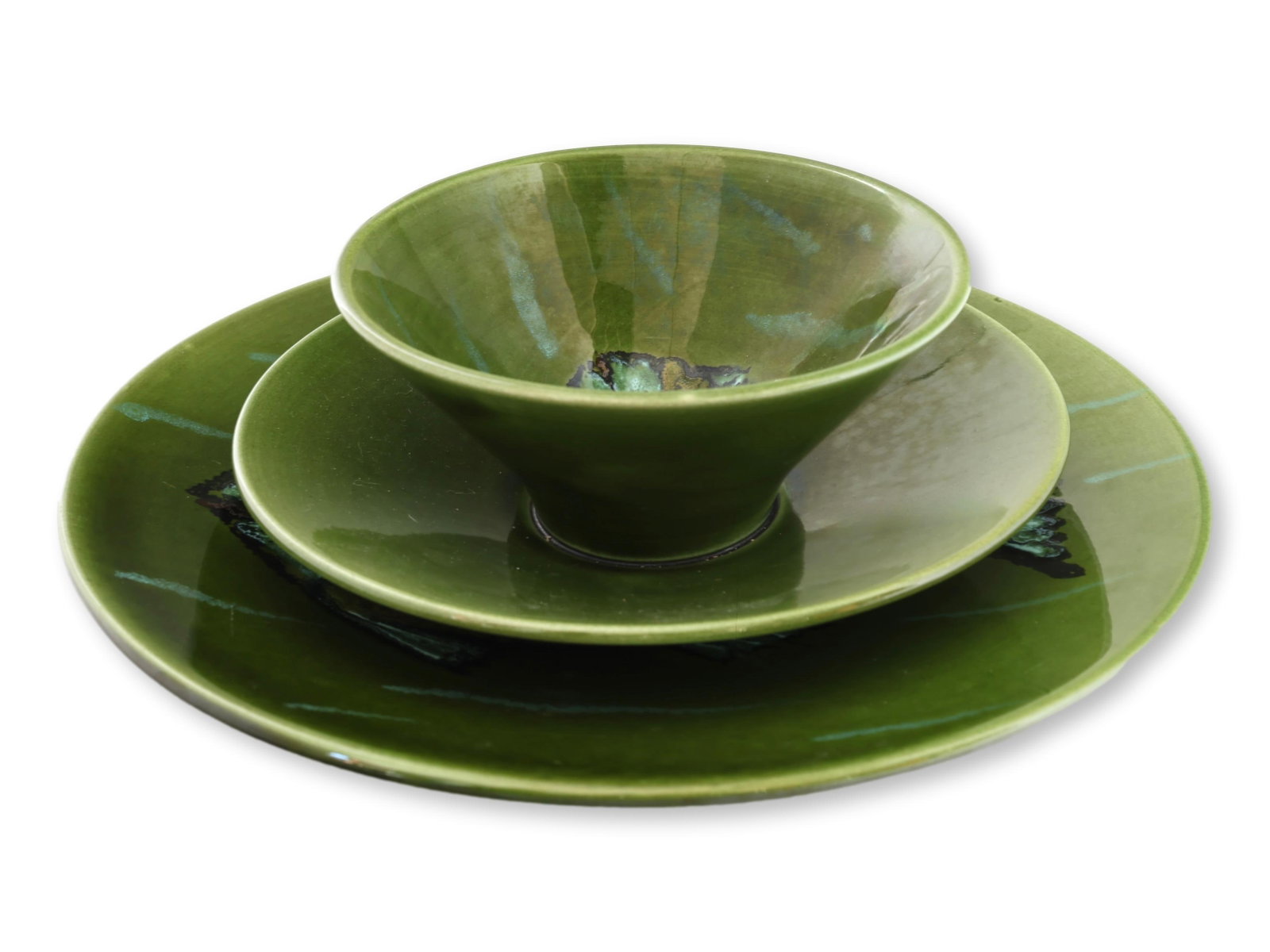 1960s French Fish Dinnerware Set, Service for 12 - 13 pcs - 4