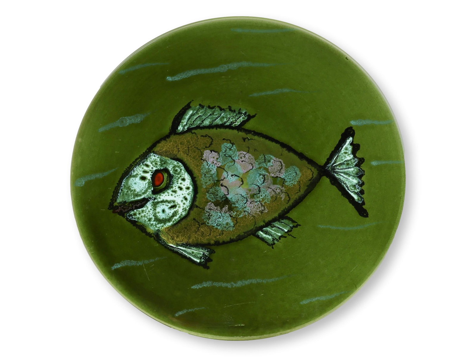 1960s French Fish Dinnerware Set, Service for 12 - 13 pcs - 5