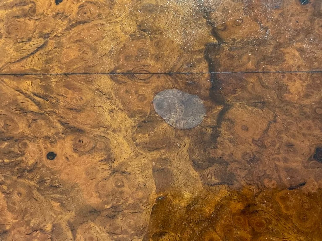 Antique George III Style Walnut Burl Demi-Lune Games Table - 7