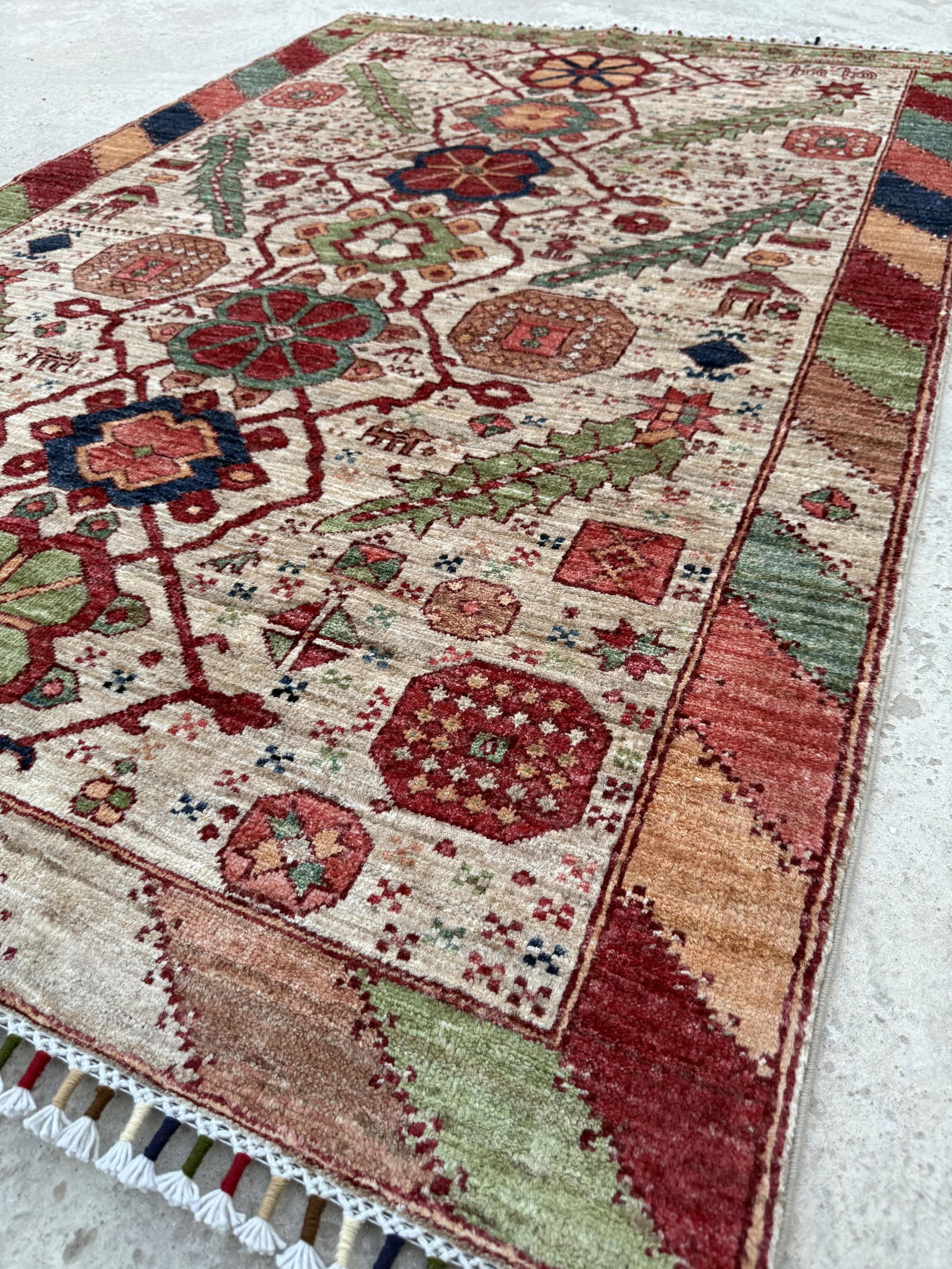 Ivory Mamluk Design Area Rug, 03'11 X 05'11 - 4