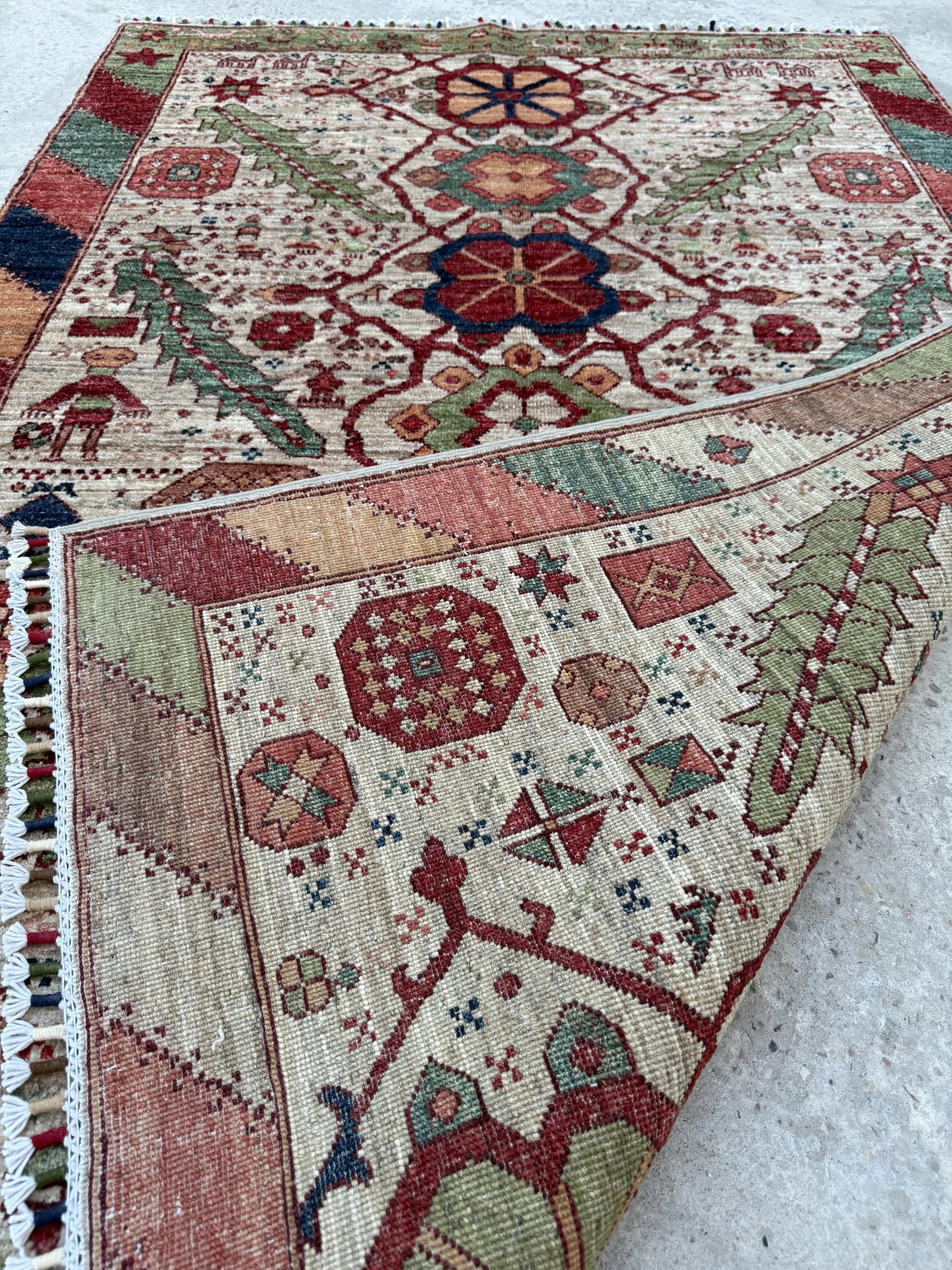 Ivory Mamluk Design Area Rug, 03'11 X 05'11 - 8