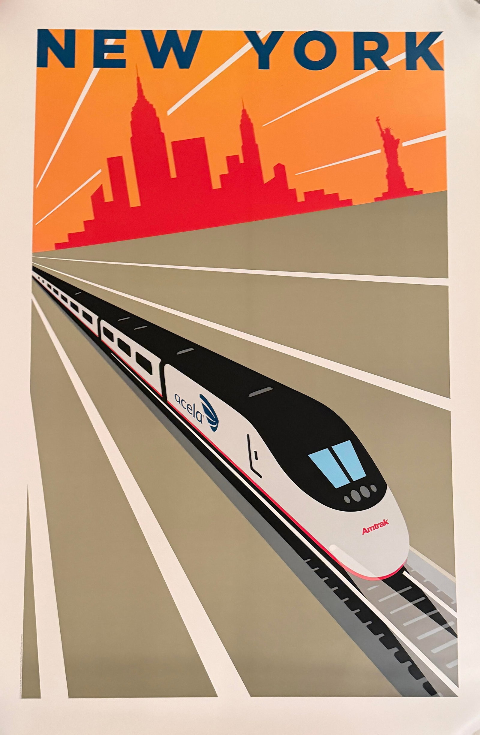 Michael Schwab - New York - Acela - Amtrak, C. 2004, Poster on Paper - 2