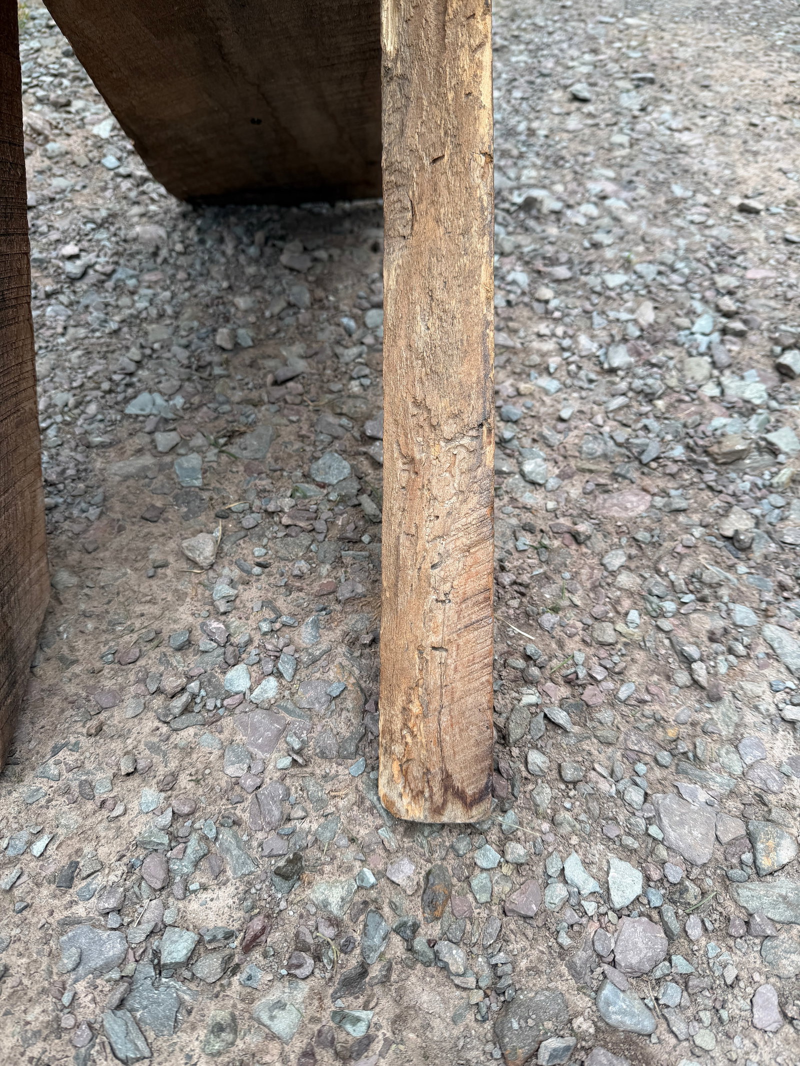 Vintage Primitive Live Edge Slab Stargazer Viking Chair (47x12) - 7