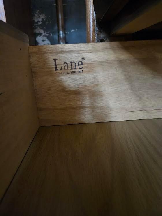 Mid-Century Modern Lane Furniture "Staccato" Brutalist Tallboy Dresser & Nightstand - 2