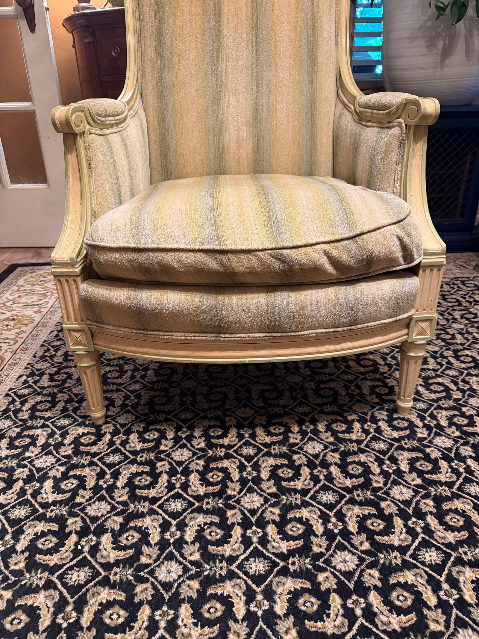 1960s Henredon Schoonbeck Louis XVI Style Down-Filled Bergere Armchair - 2