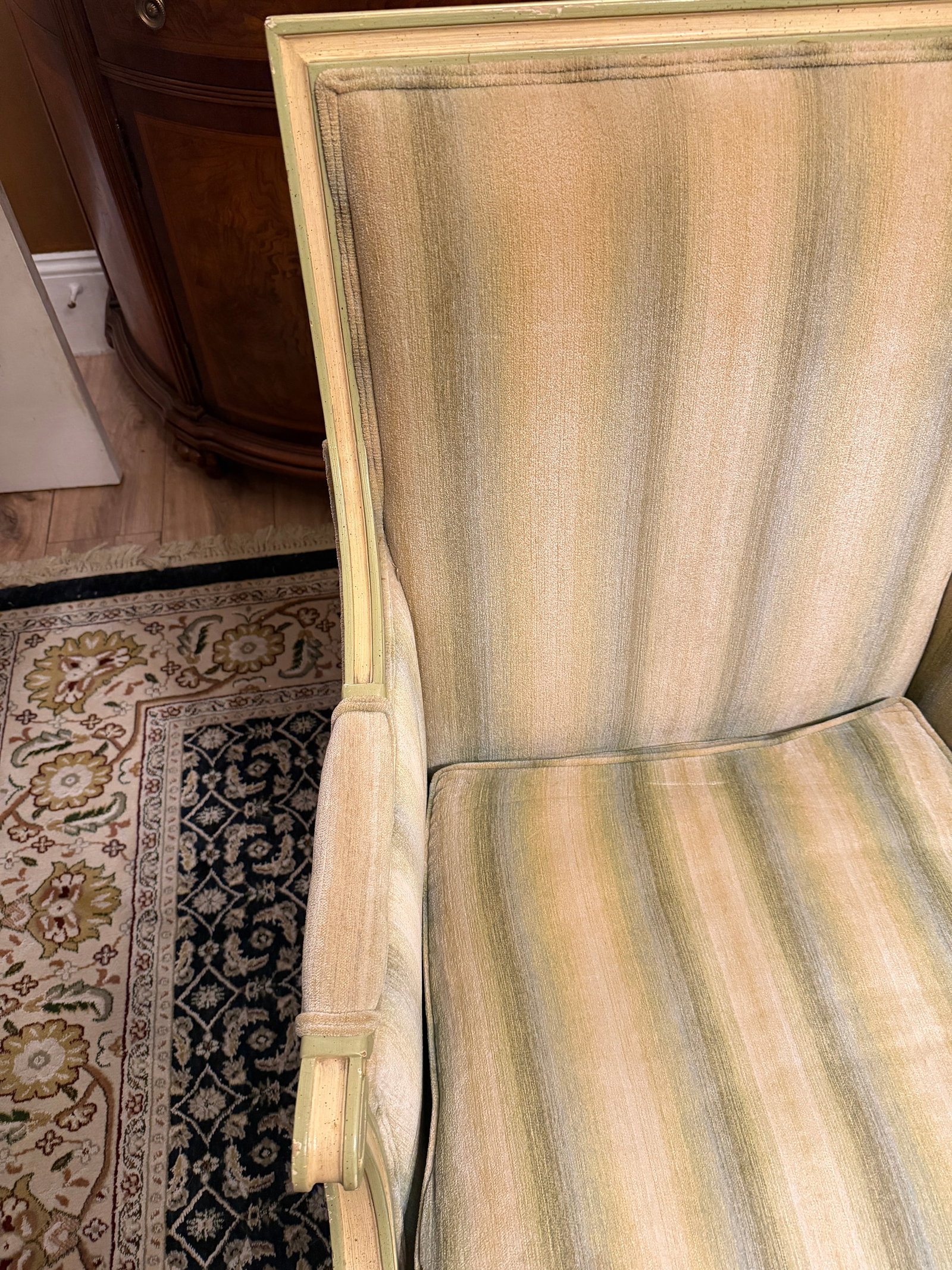 1960s Henredon Schoonbeck Louis XVI Style Down-Filled Bergere Armchair - 5