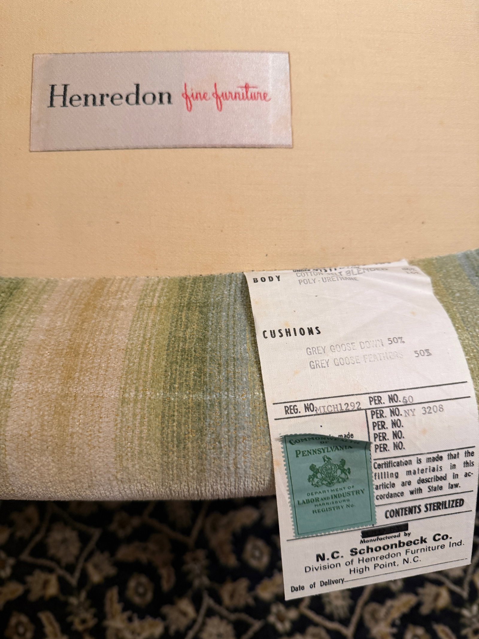 1960s Henredon Schoonbeck Louis XVI Style Down-Filled Bergere Armchair - 7